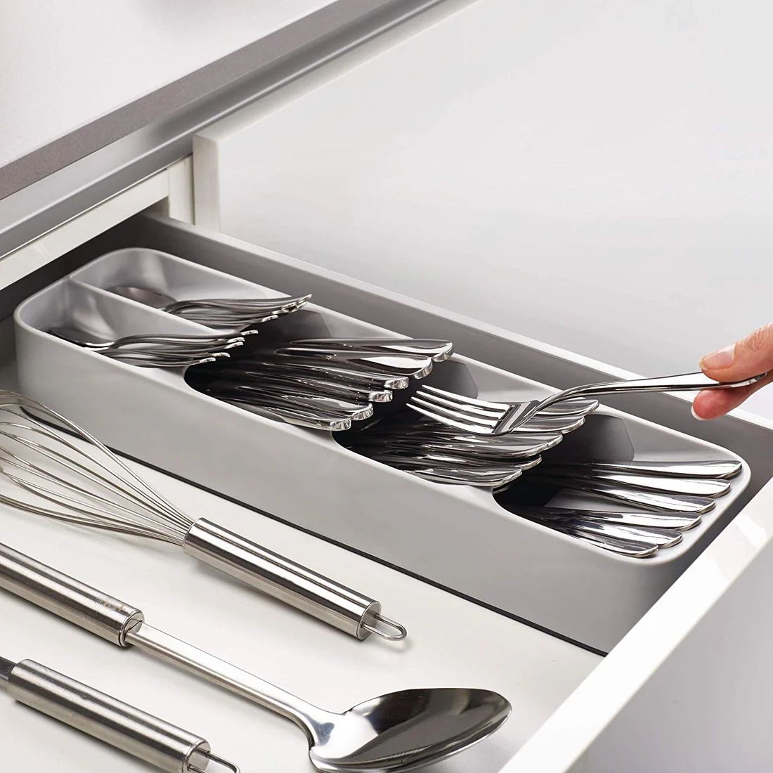 gift corner Cutlery Tray – Compact Kitchen Drawer Organizer Plastic Cutlery Set-picture-13