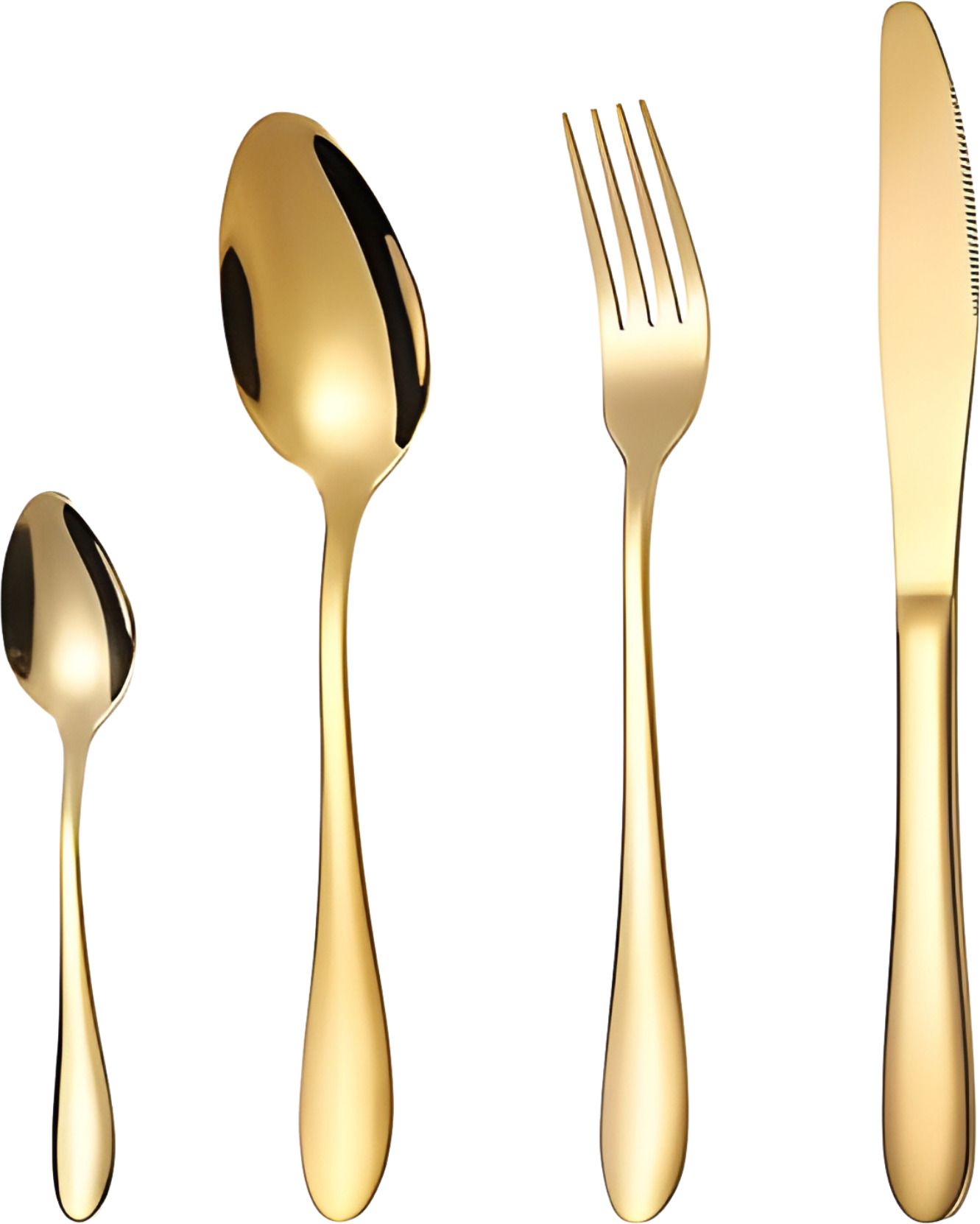 Manishaware - Glided Gold Flatware Serve for 4- 16 Pcs Stainless Steel Cutlery Set-image-20