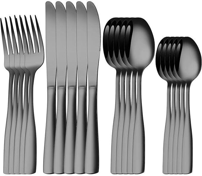 20Piece Silverware Set Stainless Steel Flatware,Mirror Polished Heavy Duty 18/10 Stainless Steel Cutlery Set-image-13