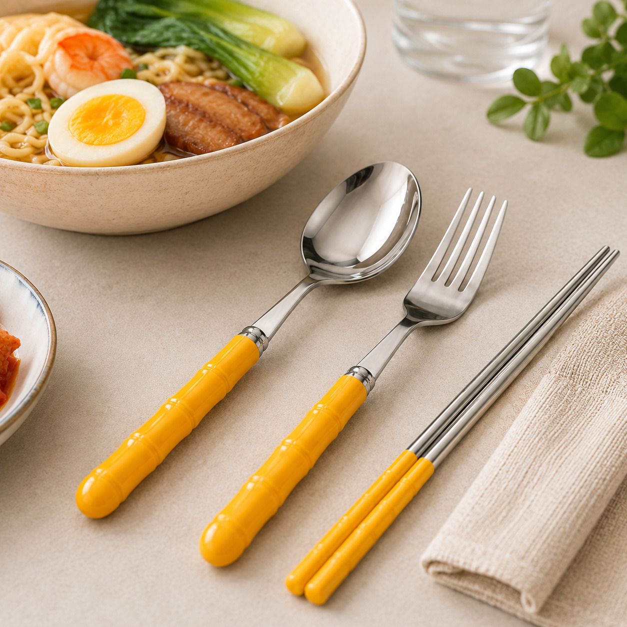 Office School travel Stainless Steel Cutlery Set-image-25