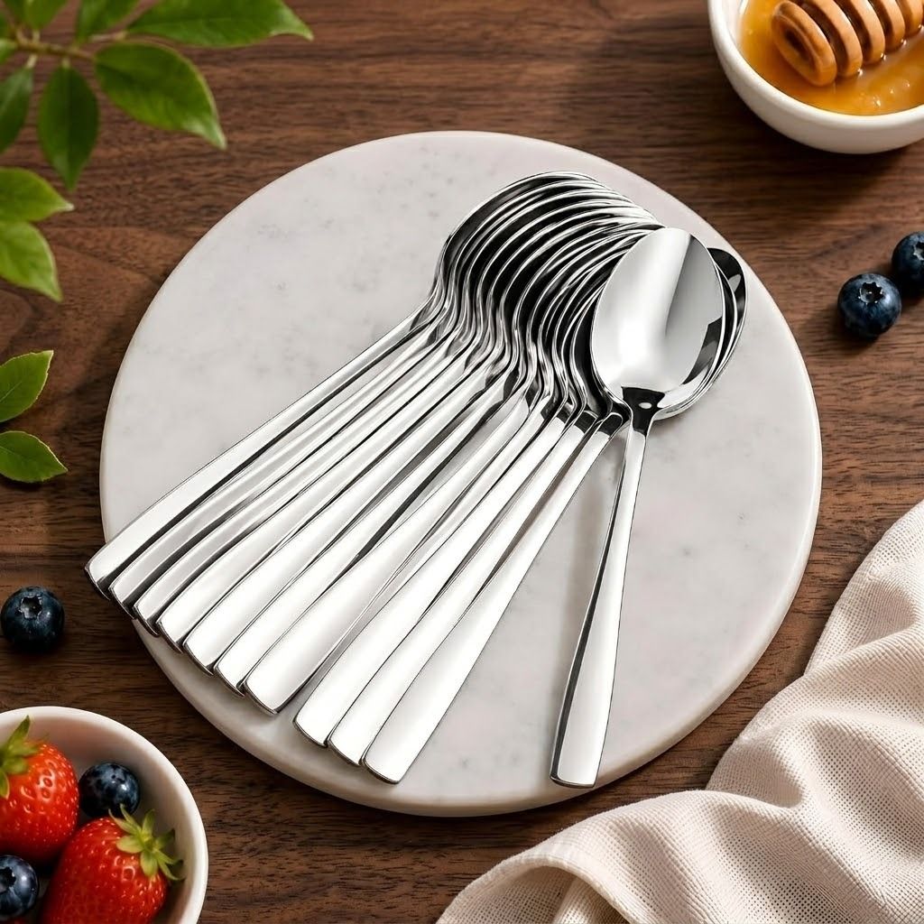 Table Spoon Set of 12 Stainless Steel Cutlery Set-image-8