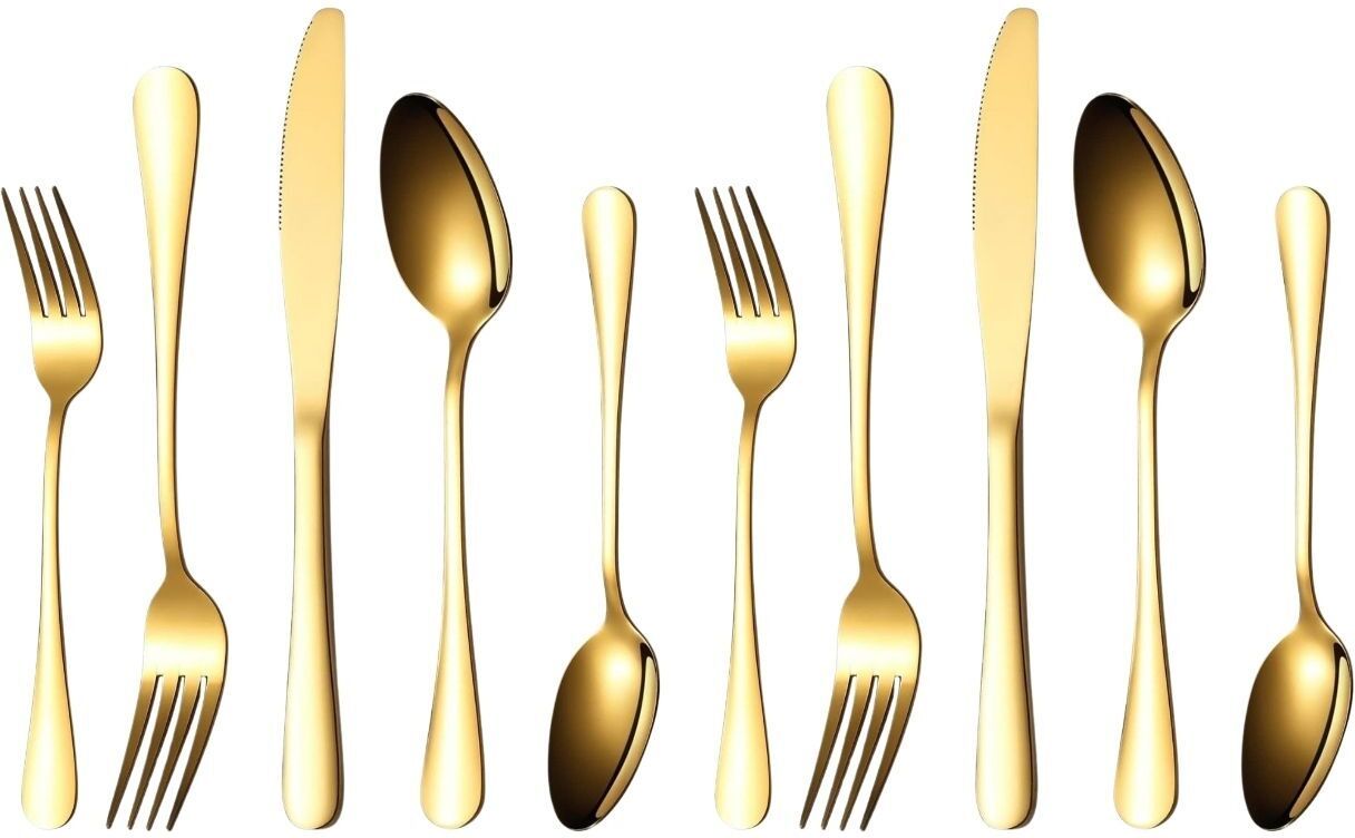 p-plus international Food-Grade Stainless Steel Cutlery Set, Mirror Polish Tableware Eating Utensils Stainless Steel Cutlery Set-picture-30