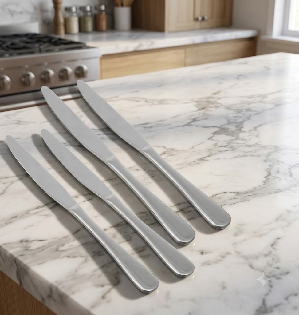 4 Stainless Steel Butter Knives Stainless Steel Cutlery Set-image-16