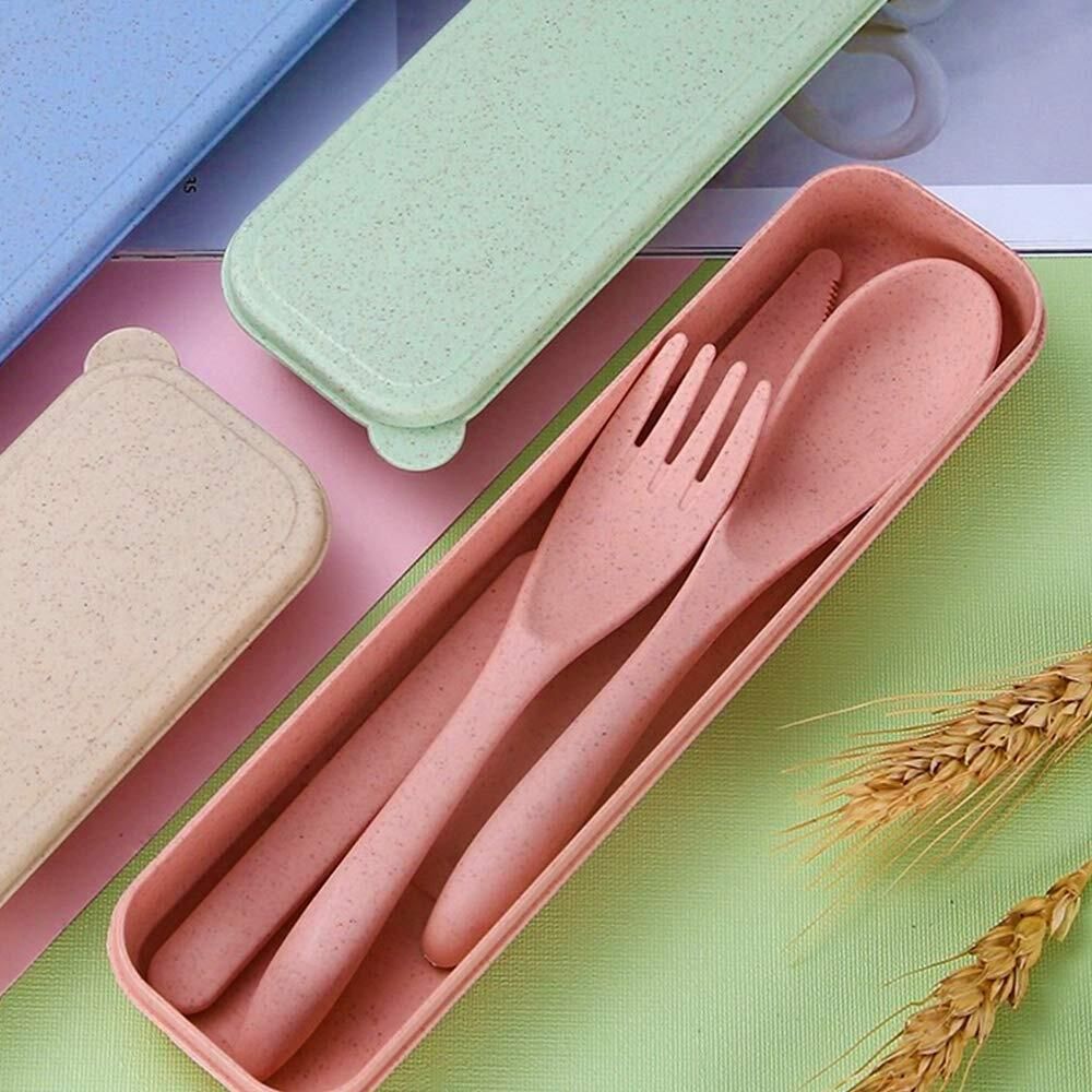 Wheat Straw Cutlery Set,Utensils for Travel,Work,Picnic,Camping And Daily Use Polypropylene, Plastic Dessert Knife