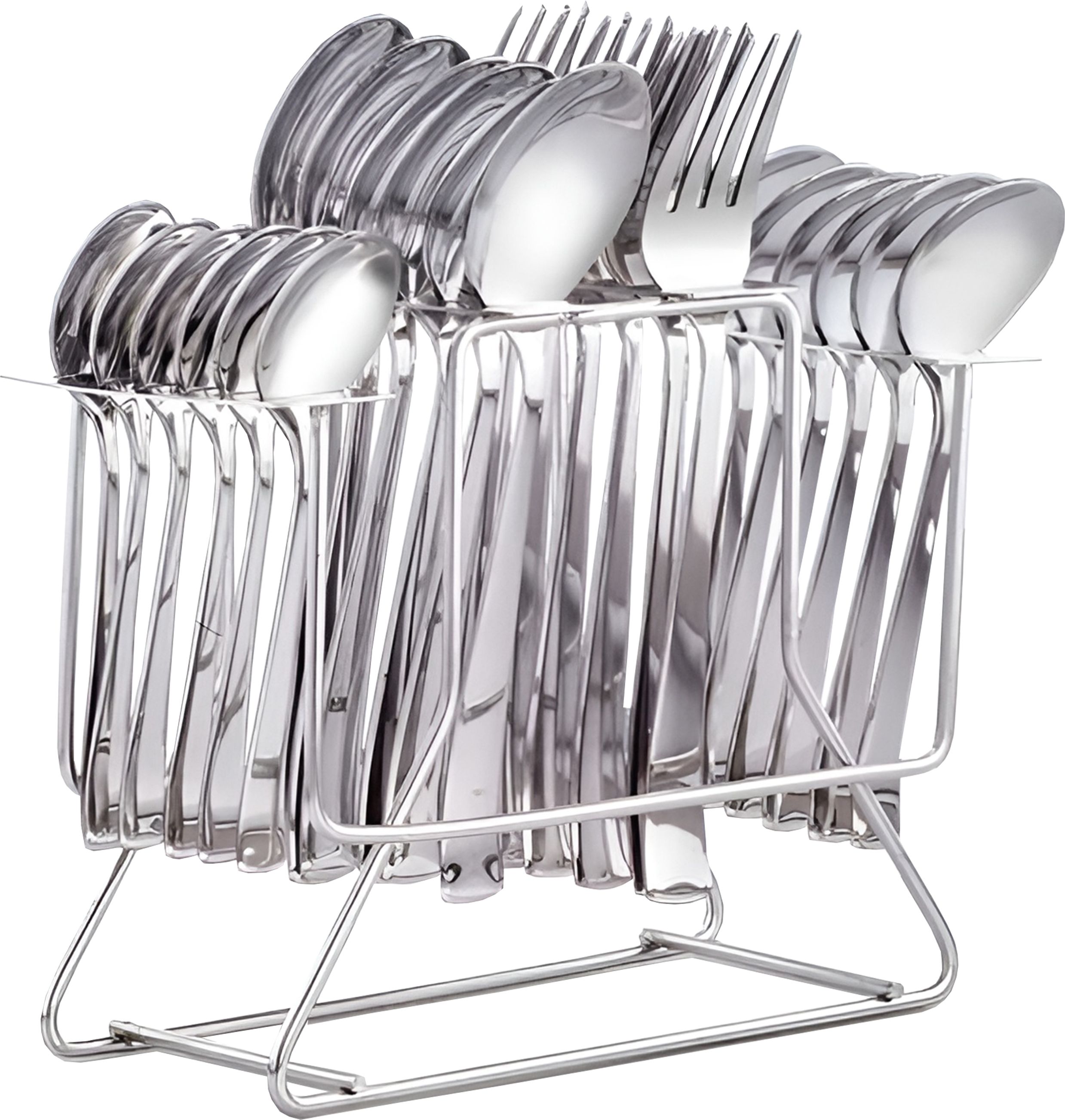 25 Piece Karishma Heavy Duty Cutlery Set with stand for Kitchen & Dining Table Stainless Steel Cutlery Set-image-32