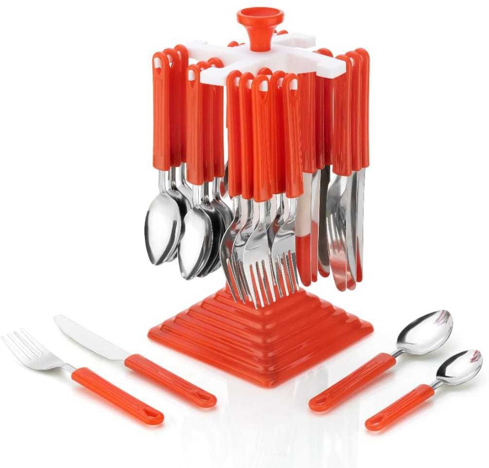 finner Stainless Steel Cutlery Set with Stand 12 Spoons, 6 Forks, and 6 Butter Knife | Stainless Steel Cutlery Set-picture-21