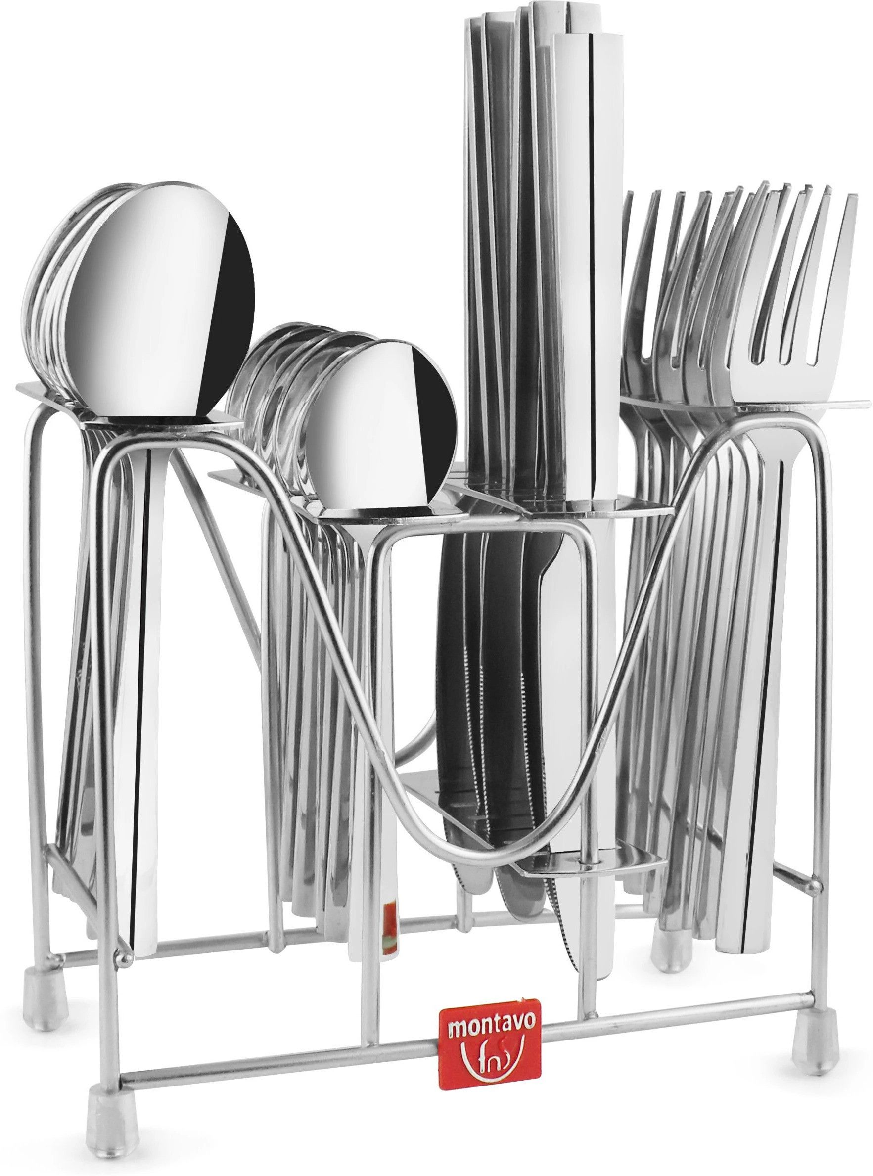 fns international pvt ltd Montavo Nile 24 Pcs Cutlery Stand With dinner knife Stainless Steel Cutlery Set-picture-19