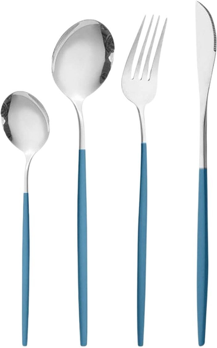 p-plus international Stainless Steel Silverware Set Handle Cutlery Dinner Knives Forks Spoons Set Stainless Steel Cutlery Set-picture-18