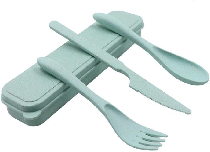 Wheat Straw Cutlery Set,Utensils for Travel,Work,Picnic,Camping And Daily Use Polypropylene, Plastic Dessert Knife