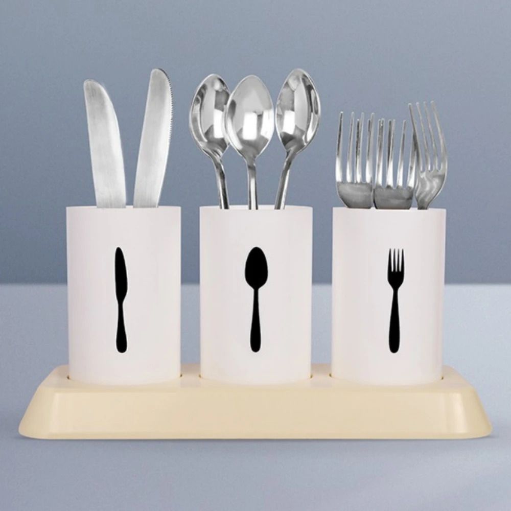 b-arm Knife and Spoon Stand for Kitchen&Dining Table(Small Cup Size) Cutlery Holder Plastic Cutlery Set-picture-15