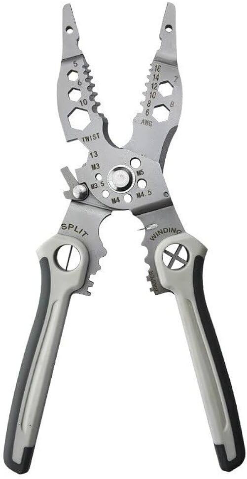 self lub Stainless Steel Wire Stripper Wire Crimping Tool and Multi-Function Hand Tool Wire Cutter image 1
