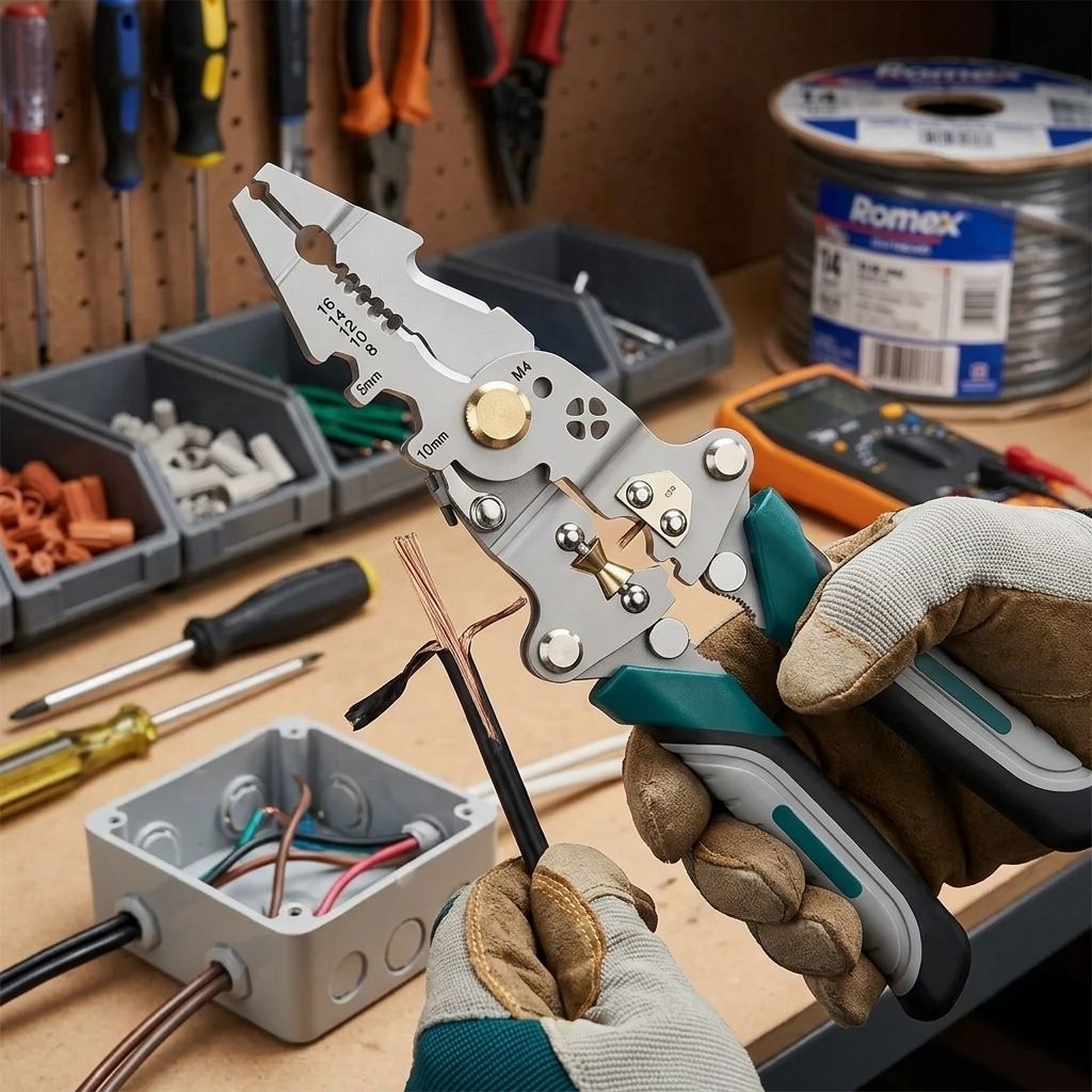 Cutter-40 Heavy Duty Electrical Wire Cutter Stripper with Precision Wire Slots Wire Cutter-image-27