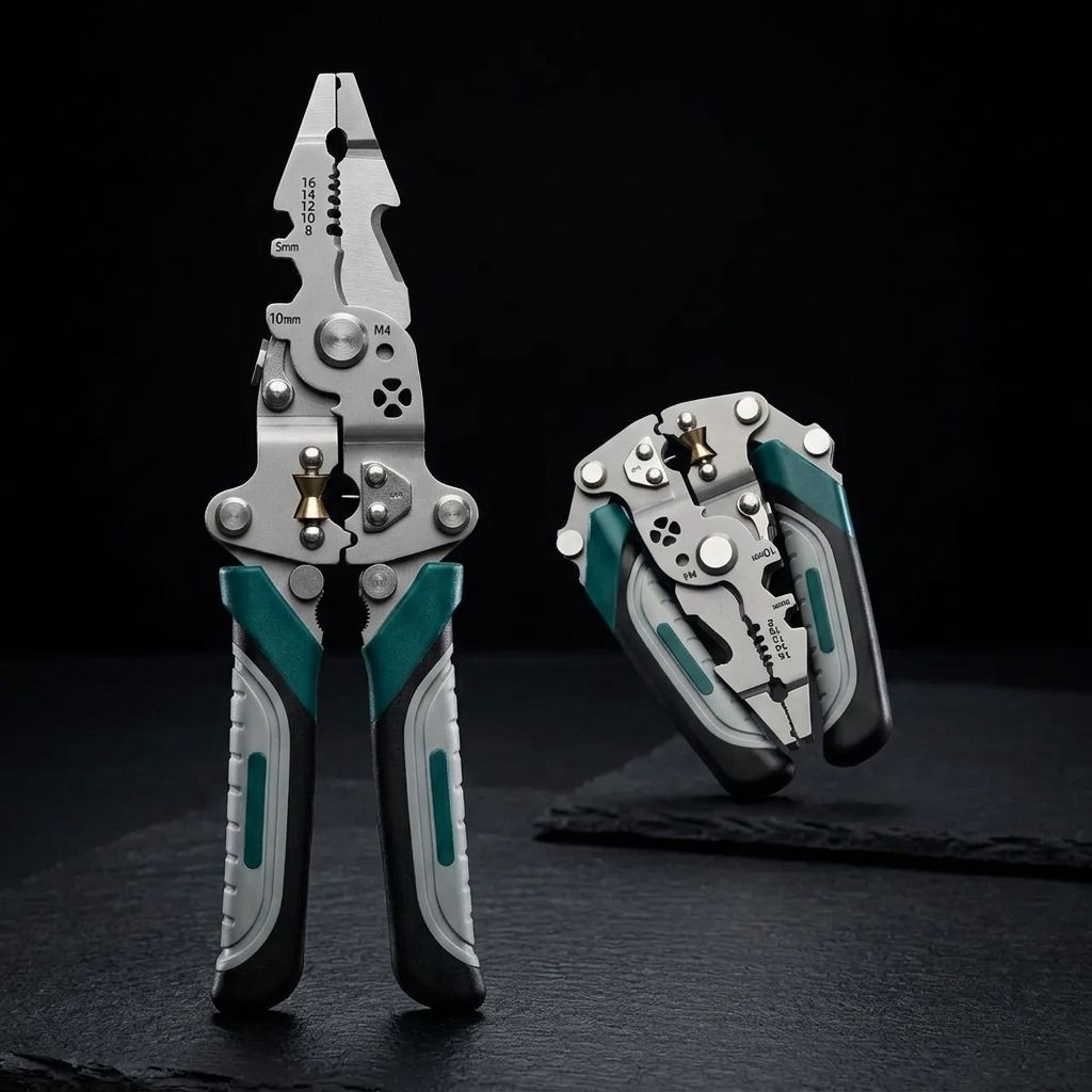Cutter-15 Cable Stripper Wire Cutter Plier with Built In Voltage Tester Tool Wire Cutter-image-47