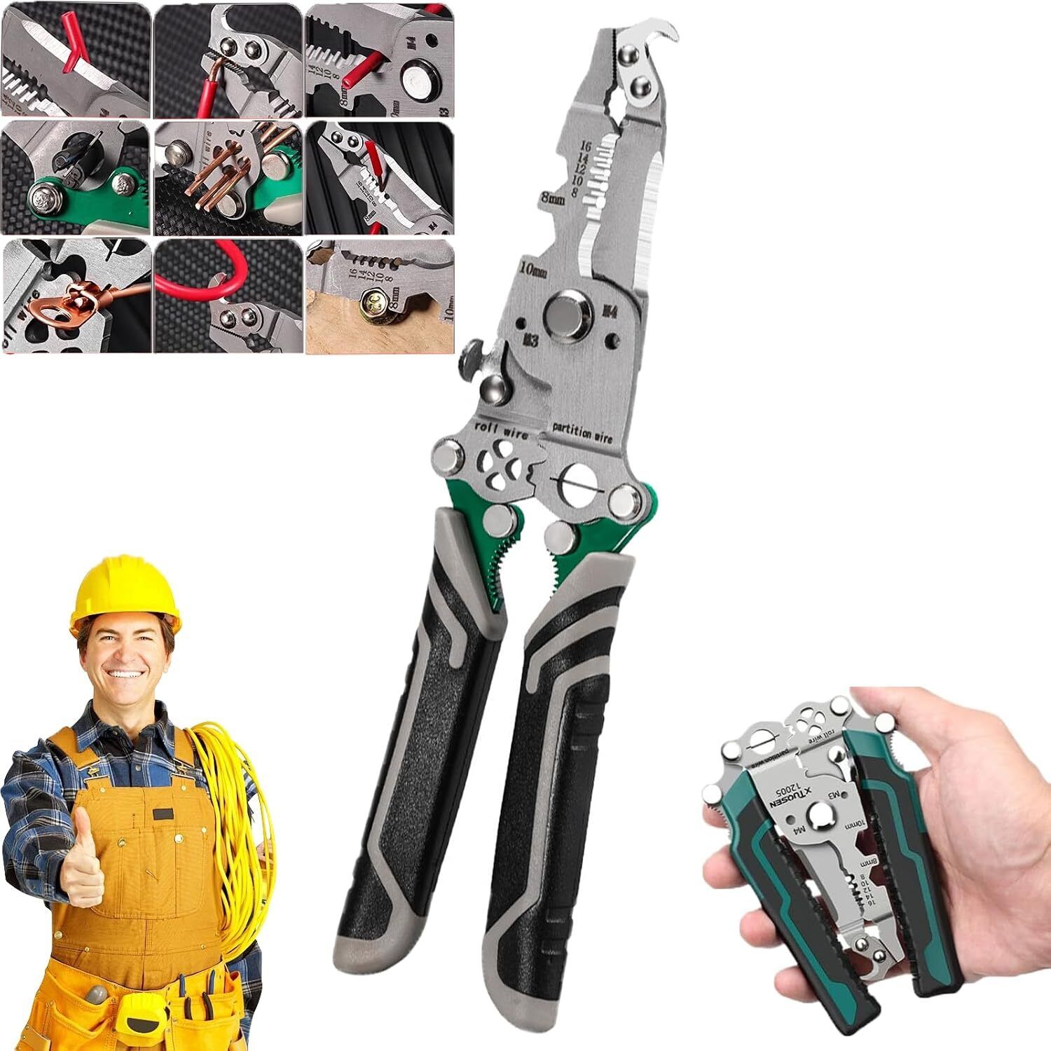 stylembr 2026 Upgraded Multifunctional Foldable Professional Wire Stripper 2026 Upgraded Multifunctional Foldable Professional Wire Stripper Wire Cutter-picture-11