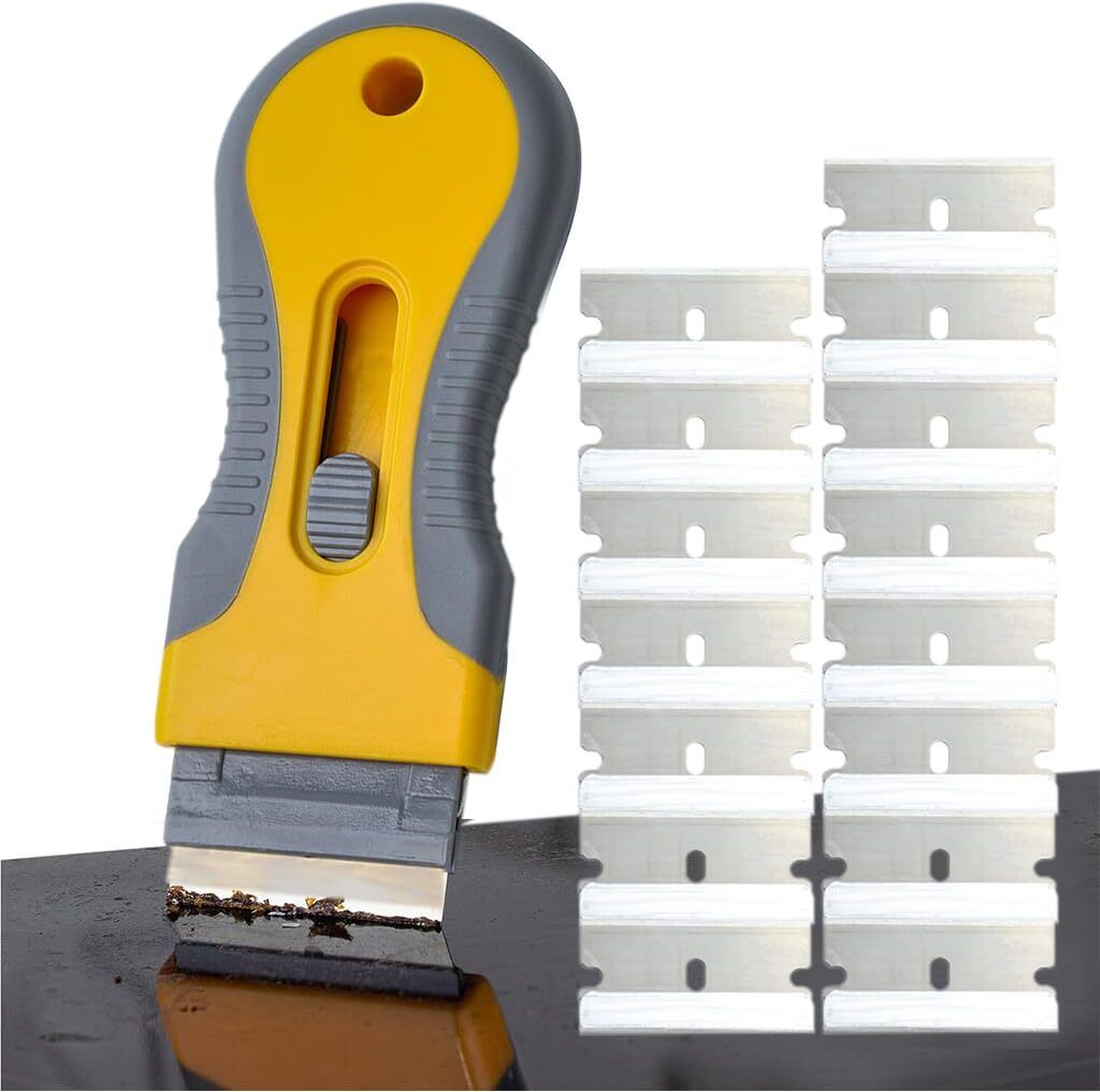verilux Retractable Metal Scraper with 15 Blades for Stain Glue and Label Removal-picture-16