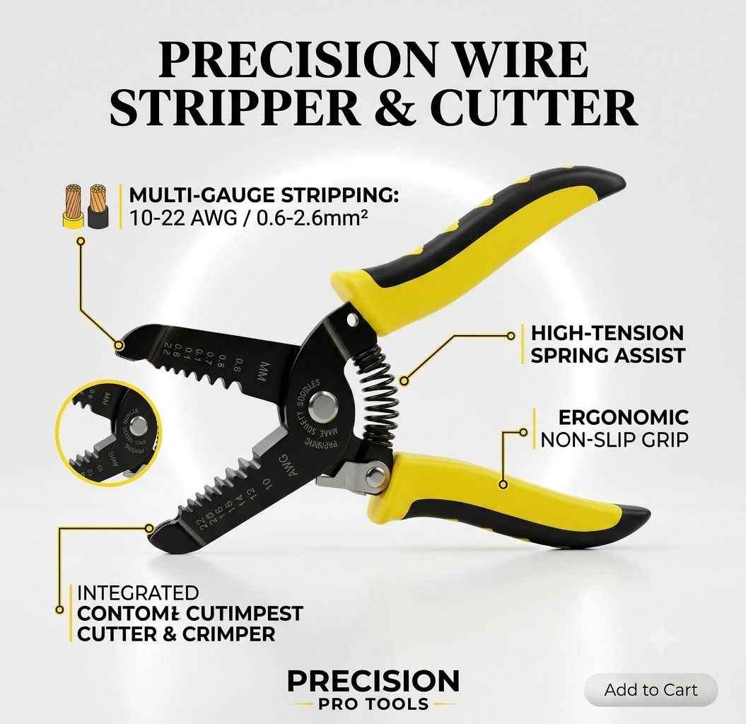 staygrow Multifunction Wire Stripper & Cutter Pliers 8-Inch Multi-Utility Wire Stripping & Cutting Pliers Wire Cutter-picture-38