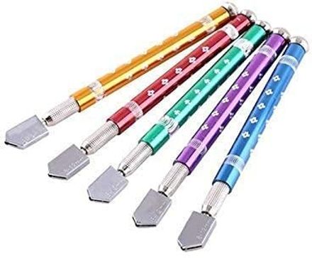 Glass Cutter Pencil Style with Oil Feed Hole Antislip Handle Style Glass Cutter for Mosaic Tiles Mirrors(Multicolor - As Per Available) Glass Cutter-image-18