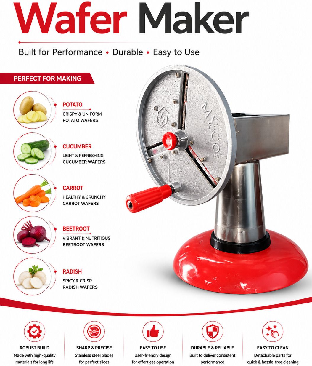 myco WAFER-01 POTATO SLICER Bolt Cutter-picture-23