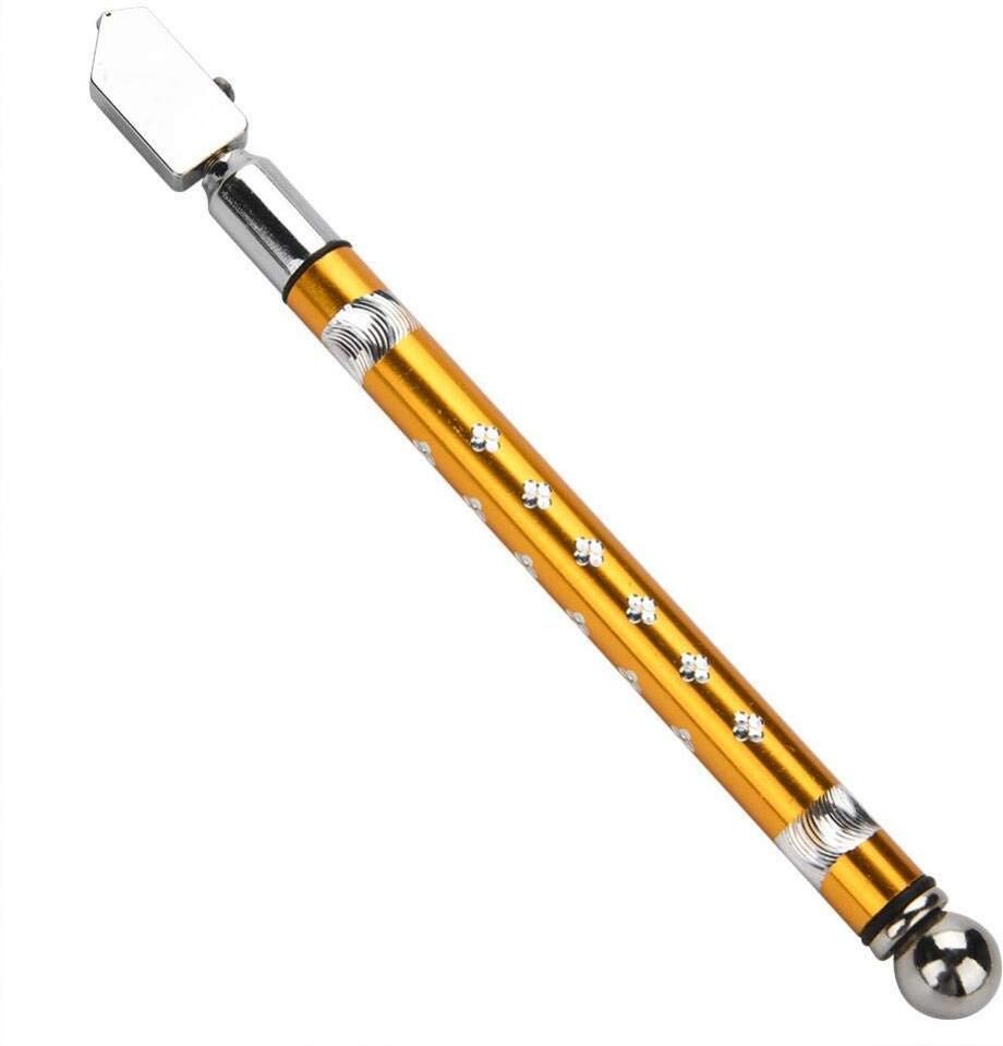 Cutting Tool Portable Handheld Wheel Type Glass Cutter with Non-Slip Handle (7.13x0.46 in, Golden) Glass Cutter-image-44