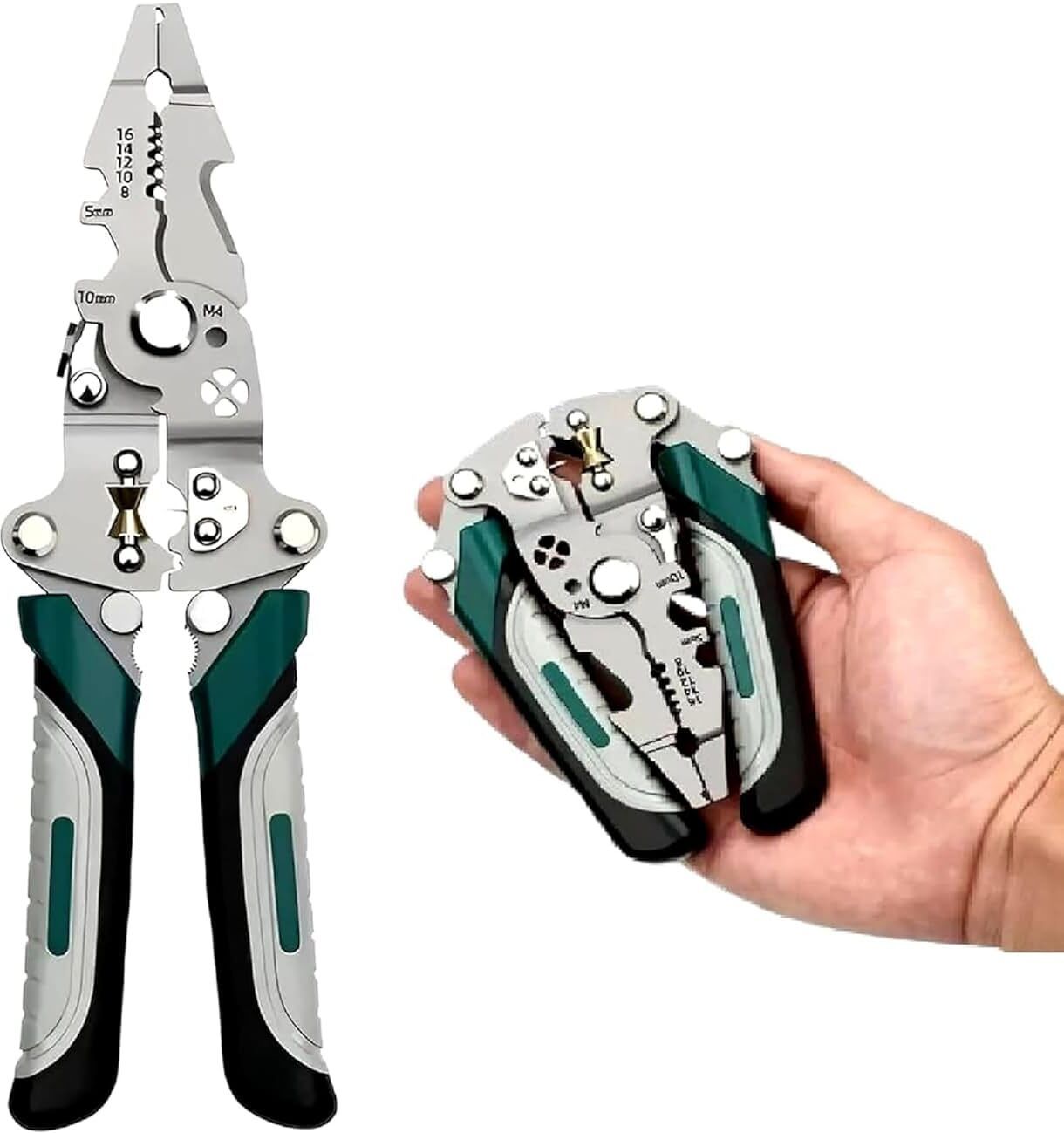 18-in-1 Wire Stripper Tool for Electricians Punch Plier-image-8