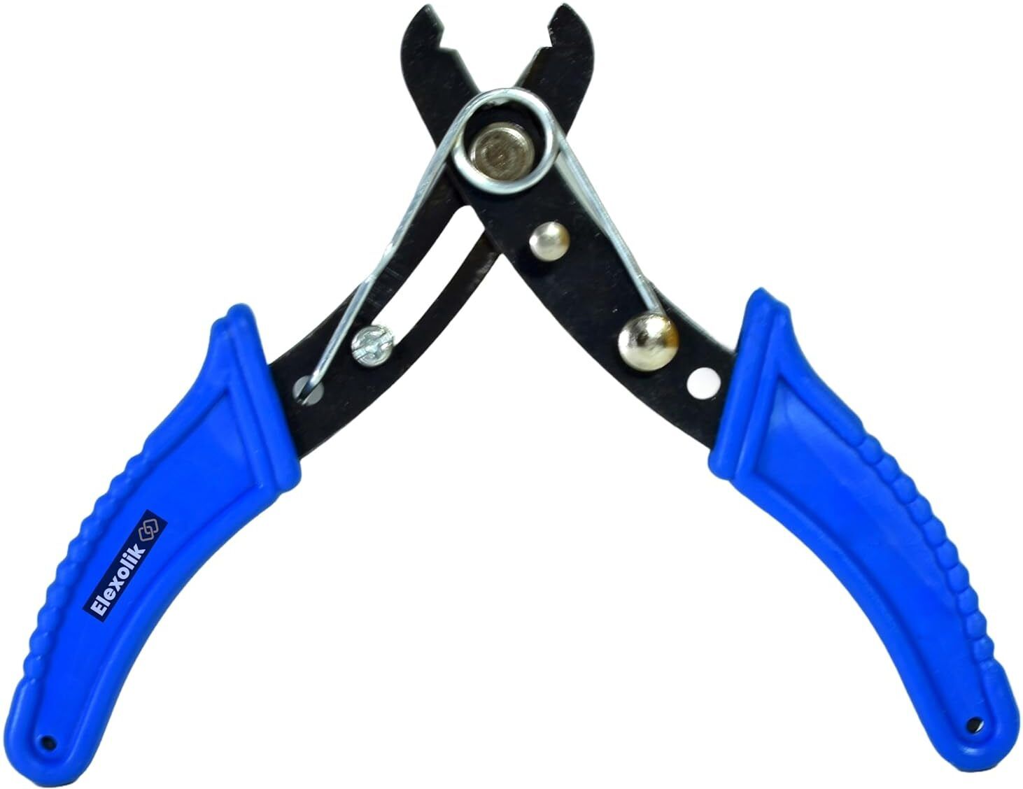 elexolik EL13 Professional Wire Stripper and Cutter, 13 cm, High-Grade Steel with Non-Slip Grip for Electrical Work Multipurpose Use (1Pc Blue) Wire Cutter-picture-11