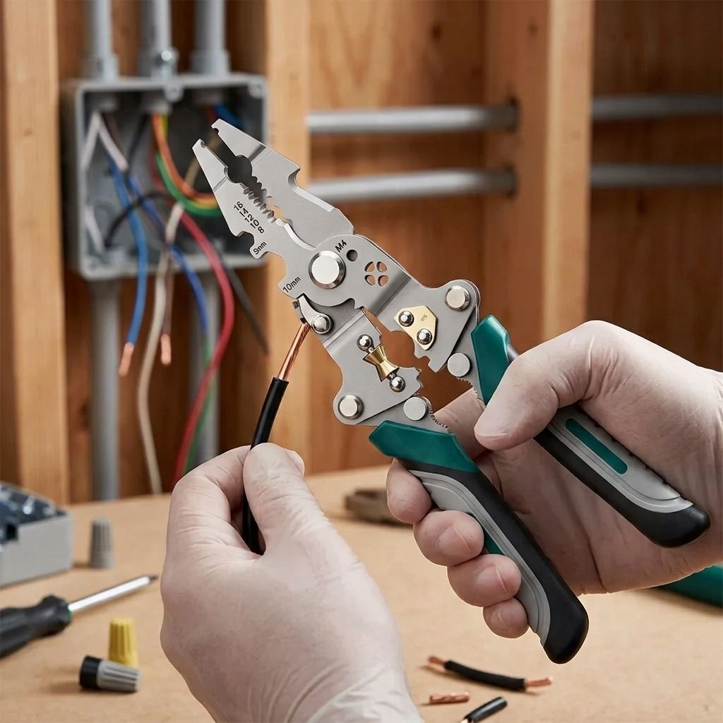Cutter-16 All In One Wire Stripper Cutter Crimper Electrical Repair Tool Wire Cutter-image-8