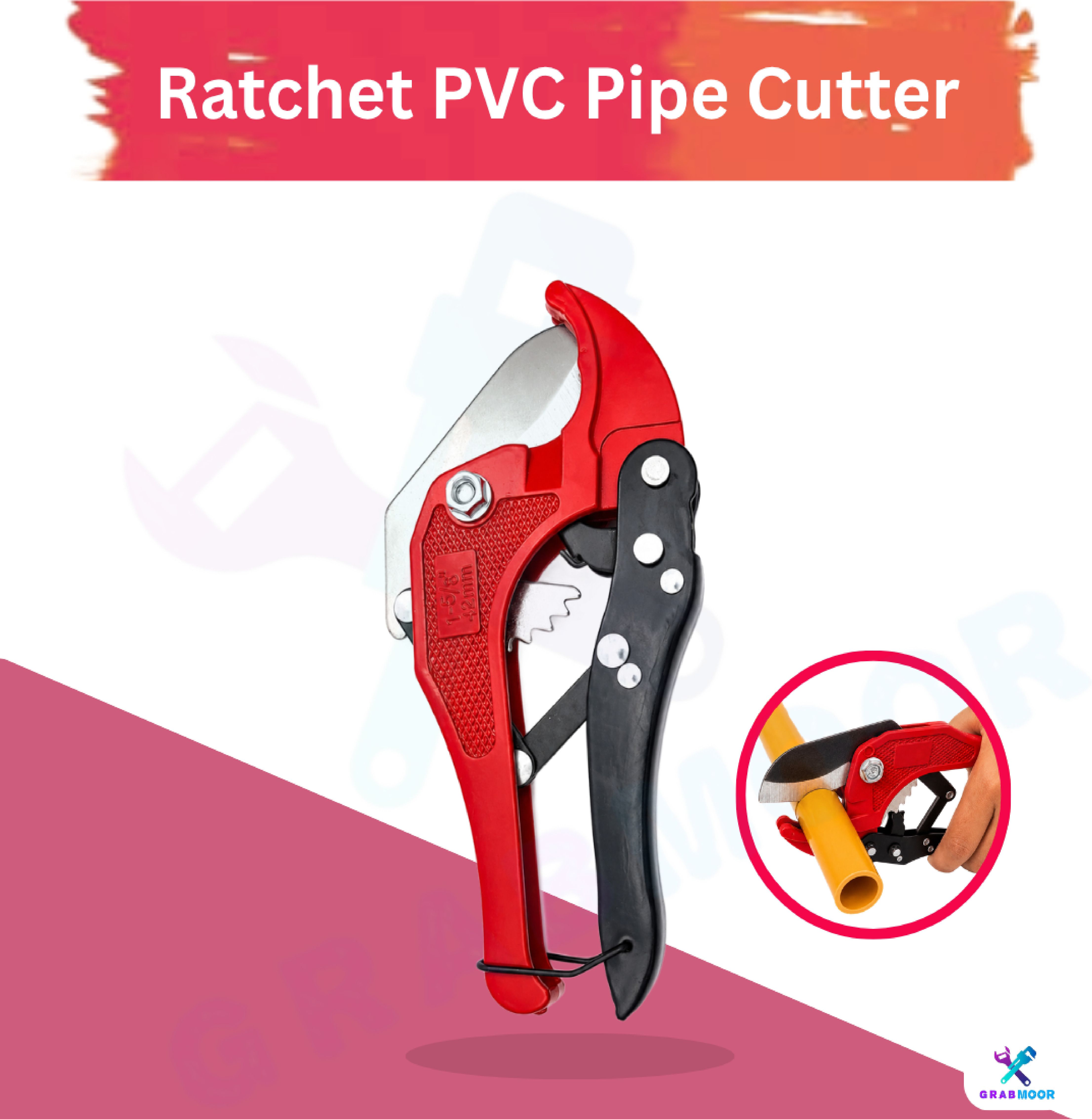 grabmoor PVC Pipe Cutter-42MM Cutting 1-5/8" Premium High-Grade Alloy Steel Blade AD_1H PVC Pipe Cutter-42MM Cutting 1-5/8" Premium High-Grade Alloy Steel Blade AD_1H Pipe Cutter-picture-1