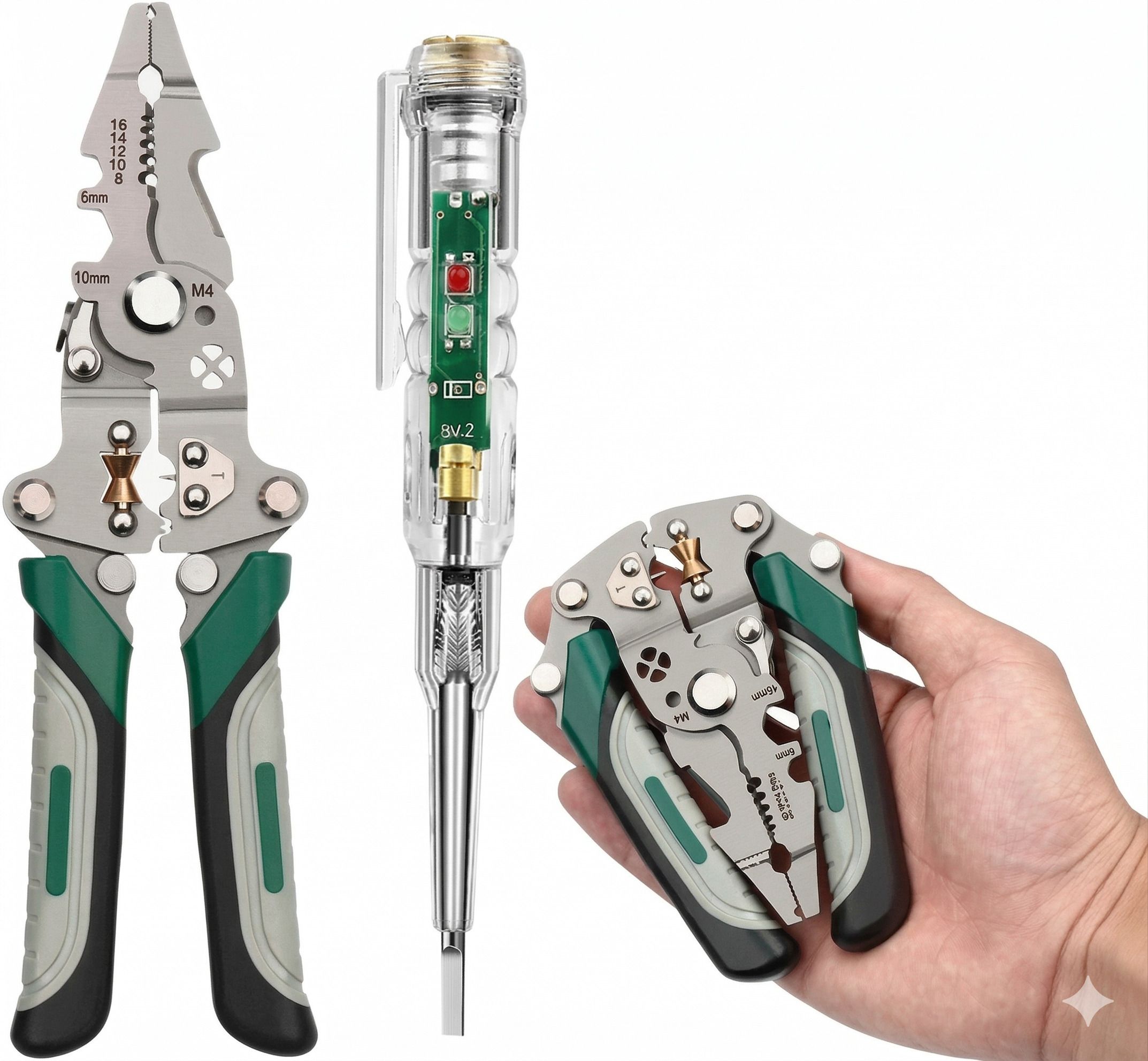 Wire Cutter, Wire Crimper, Cable Stripper, Wiring Tools Multi-Function Hand Tool Hand Tool Kit-image-33