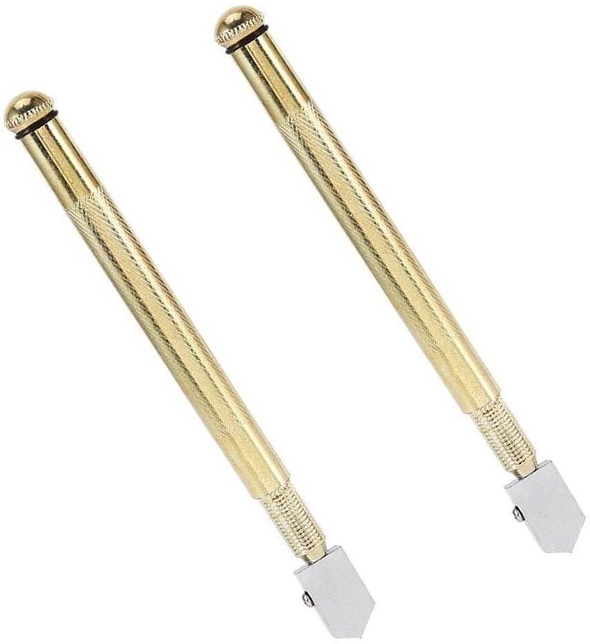 dytools High Quality Industrial Tungsten Carbide Glass Cutter Golden Aluminum Handle 18cm Length 145 Cutting Angle for Glass Glass Cutter-picture-3