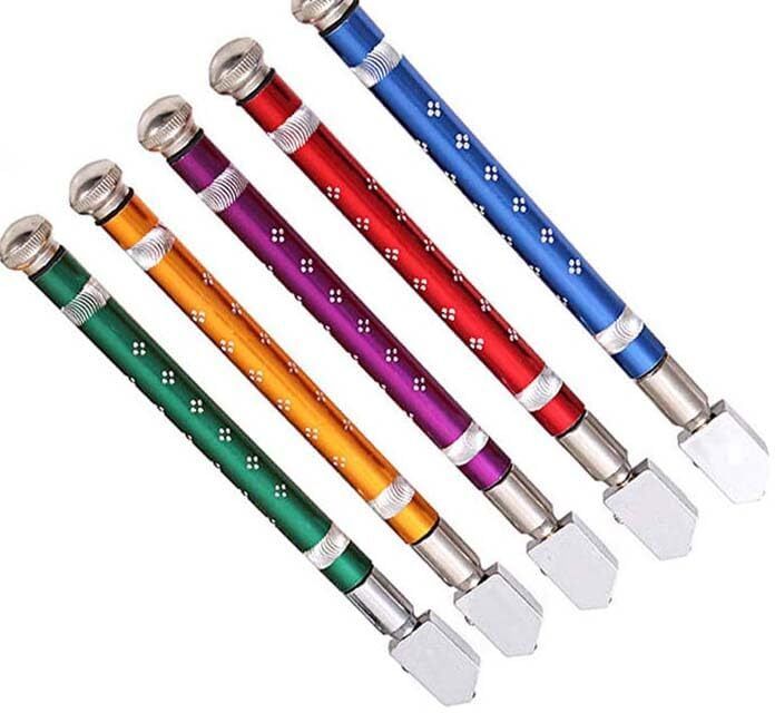 a&s toolshop 5pcs 1Set of Five Colors of Aluminum Alloy Glass Cutters Hand Tools for Cutting Glass Diamond Glass Cutter Glass Cutter-picture-37