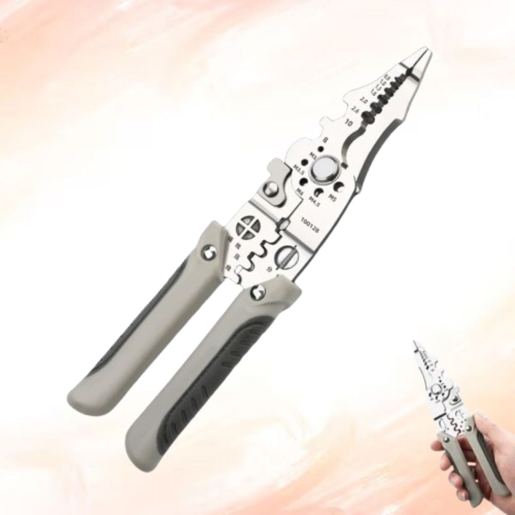 ashaka Professional Electrician Wire Stripper and Terminal Crimper Professional Electrician Wire Stripper and Terminal Tool Wire Cutter-picture-4