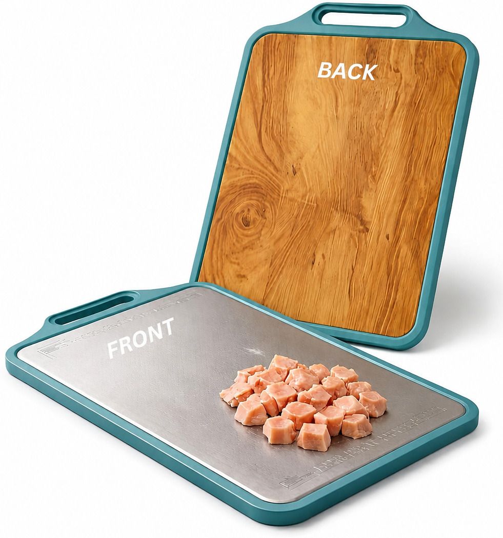 Double Side Chopping Board | Dual Surface Kitchen Cutting Board Wooden Cutting Board-image-44