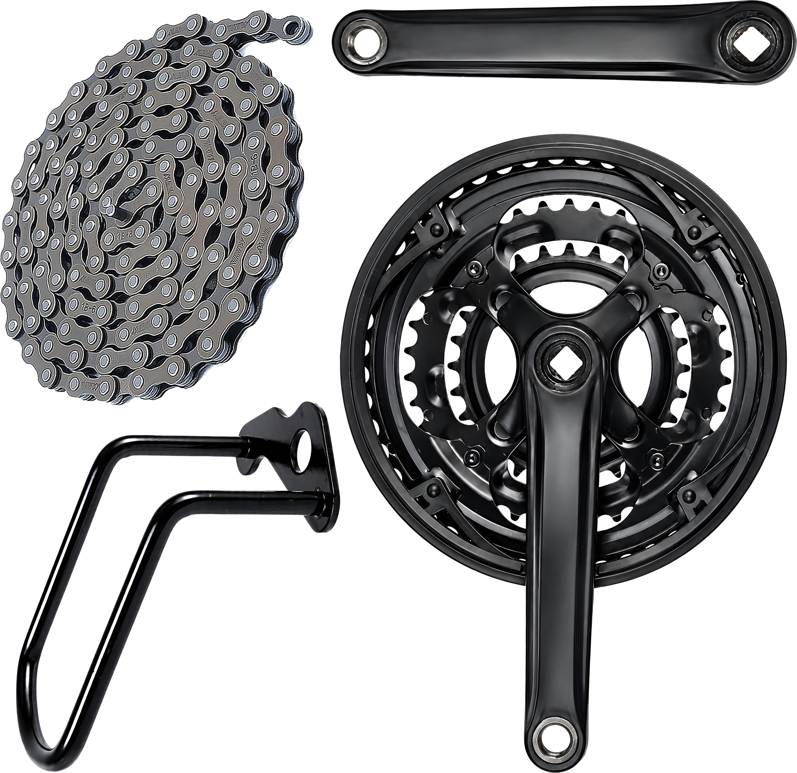 razaiq Complete Cycle Gear Kit with Triple Crankset, Chain & Derailleur Guard Bicycle Brake Disk-picture-30