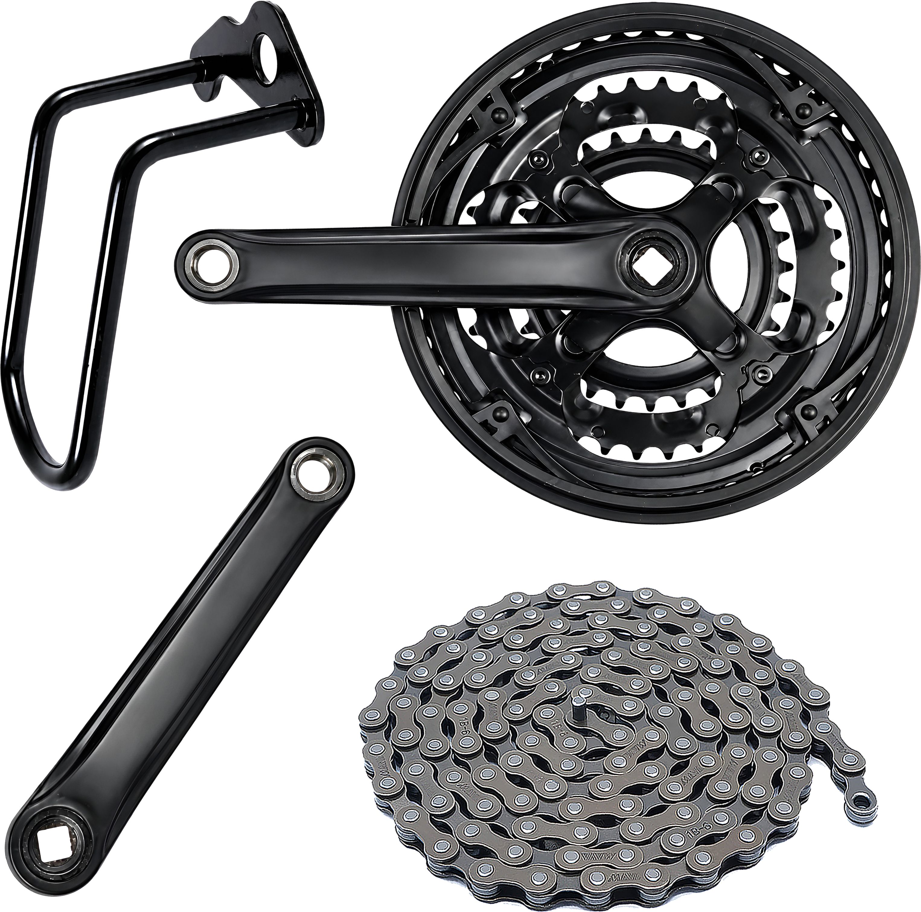 razaiq Cycle Drivetrain Upgrade Kit with Triple Crankset, Chain & Guard Bicycle Brake Disk-picture-17