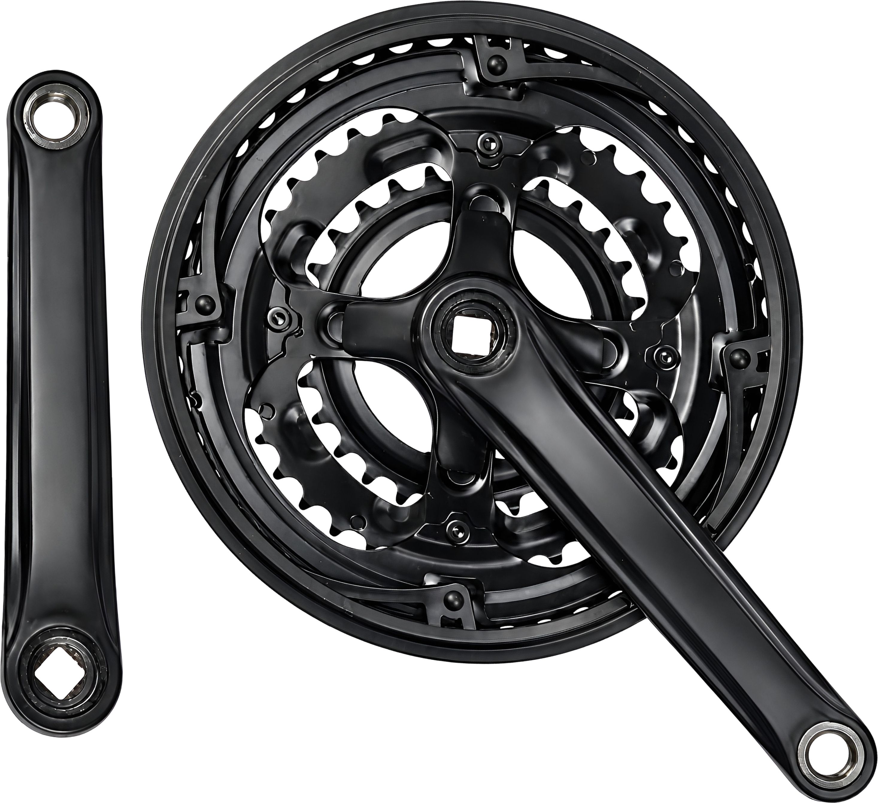 razaiq Heavy Duty Cycle Crankset with Triple Chainwheel & Crank Arms 3 Speed Mountain Bike, Racing Bike, Road Bicycle Wheel-picture-14