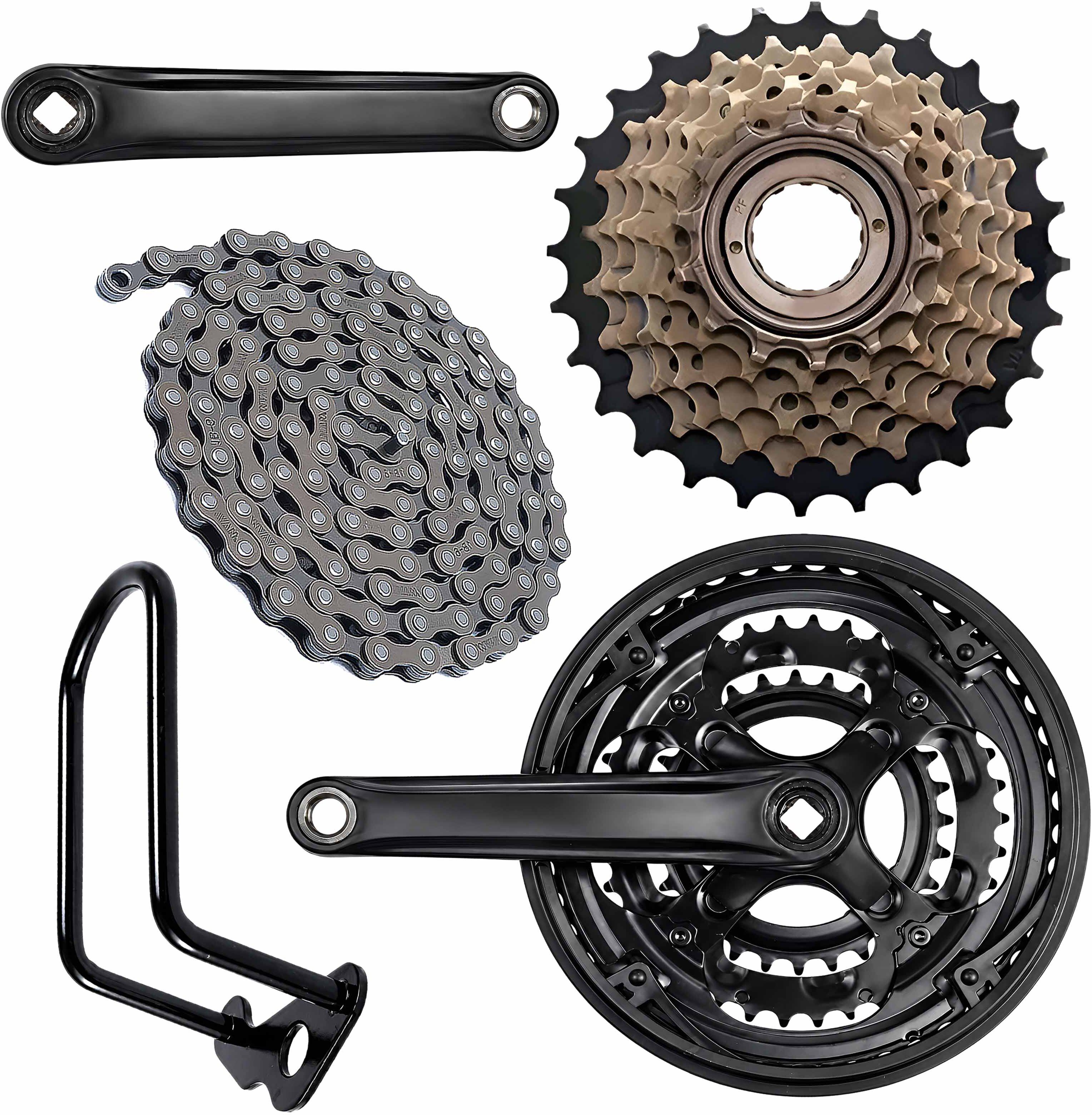 razaiq Complete Bicycle Gear System with Triple Chainwheel & Rear Derailleur Guard Bicycle Brake Disk-picture-27