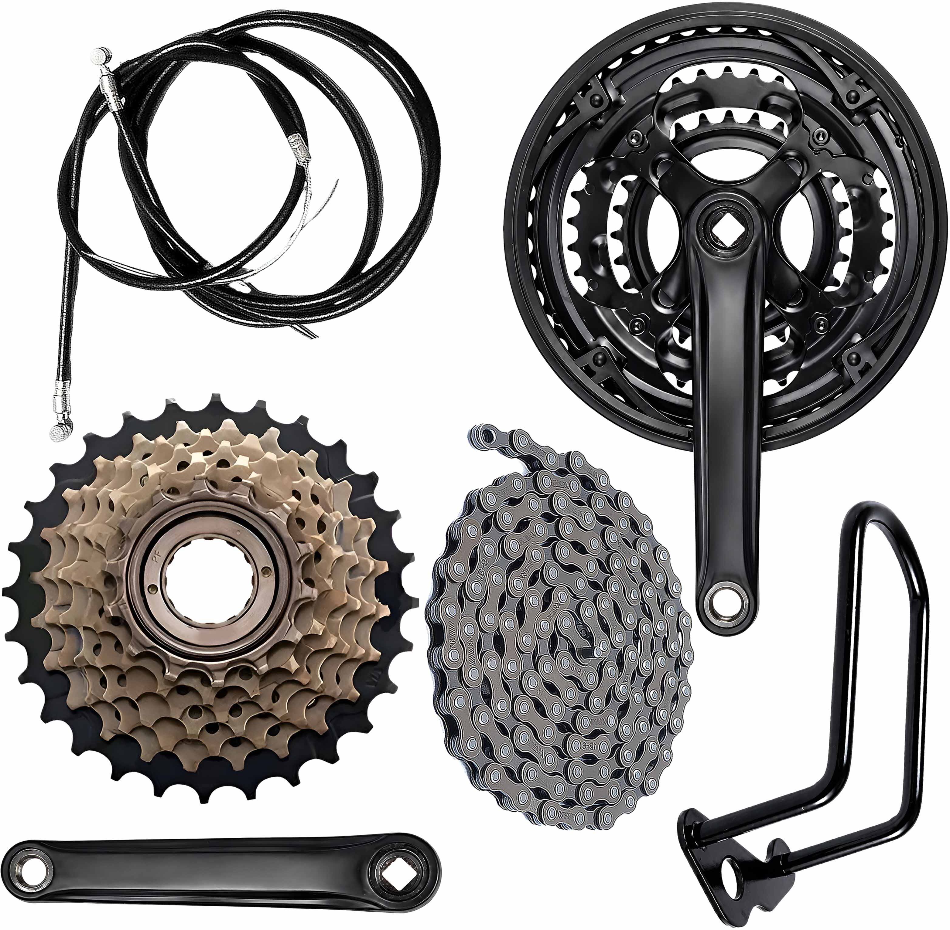 razaiq Universal Bicycle Gear Set with Triple Chainwheel, Cassette & Disc Brake Cable Bicycle Brake Disk-picture-42