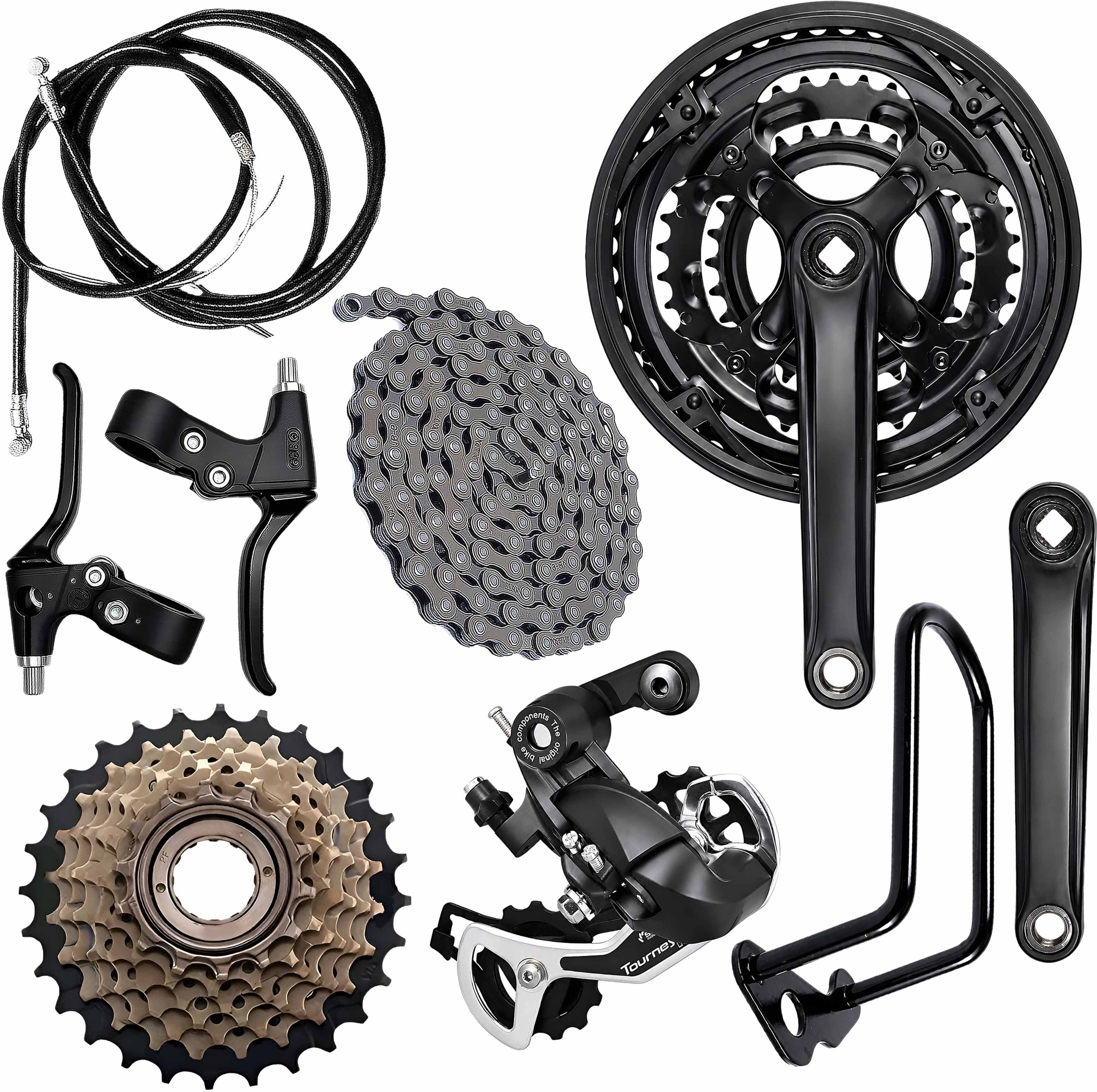 razaiq Universal Cycle Drivetrain Kit with Dual Rear Derailleurs, Chain & Cassette Mountain Bike, Racing Bike, Road Bicycle Wheel-picture-11