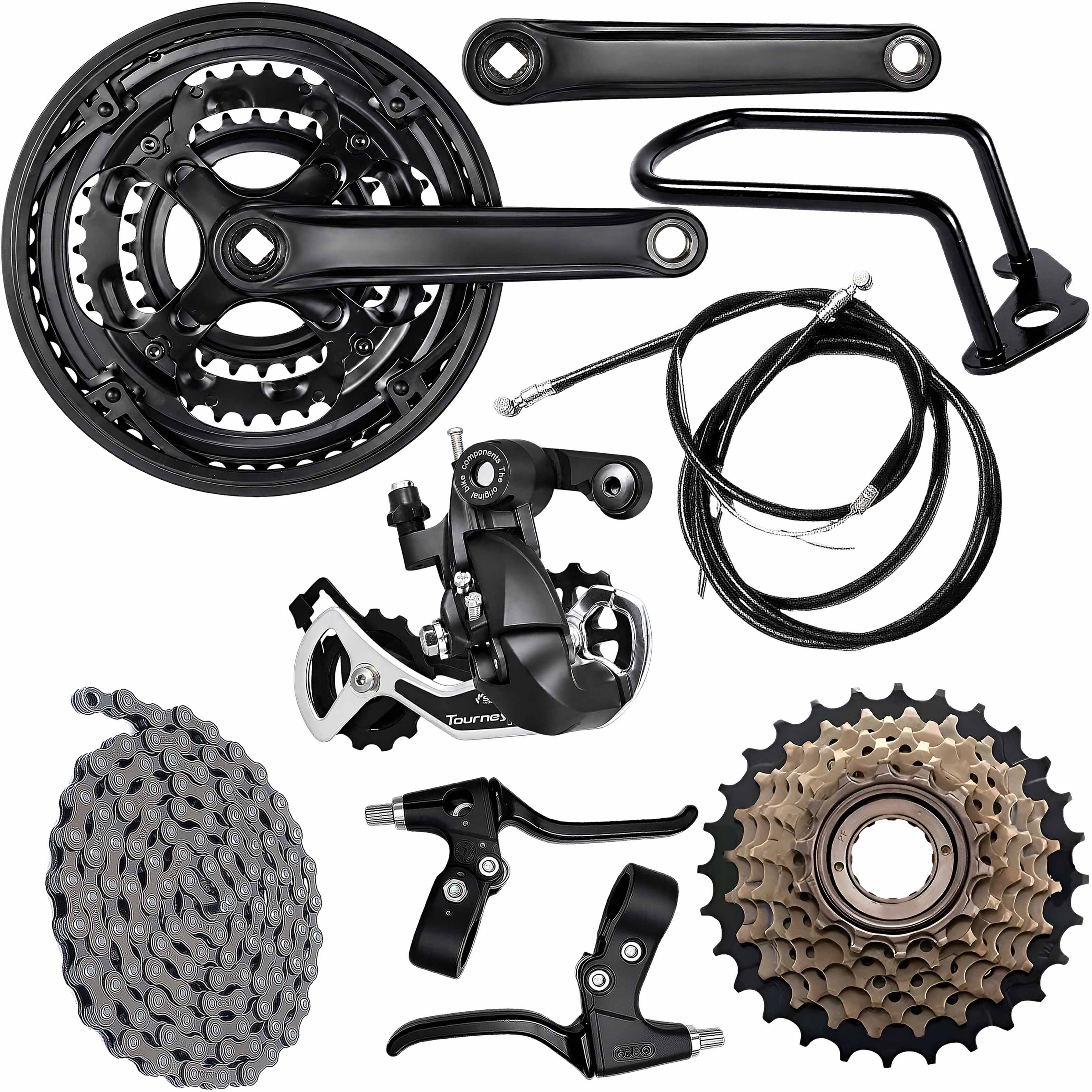 razaiq Bicycle Upgrade Kit with Crankset, 7 Speed Cassette & Disc Brake Set Mountain Bike, Racing Bike, Road Bicycle Wheel-picture-15