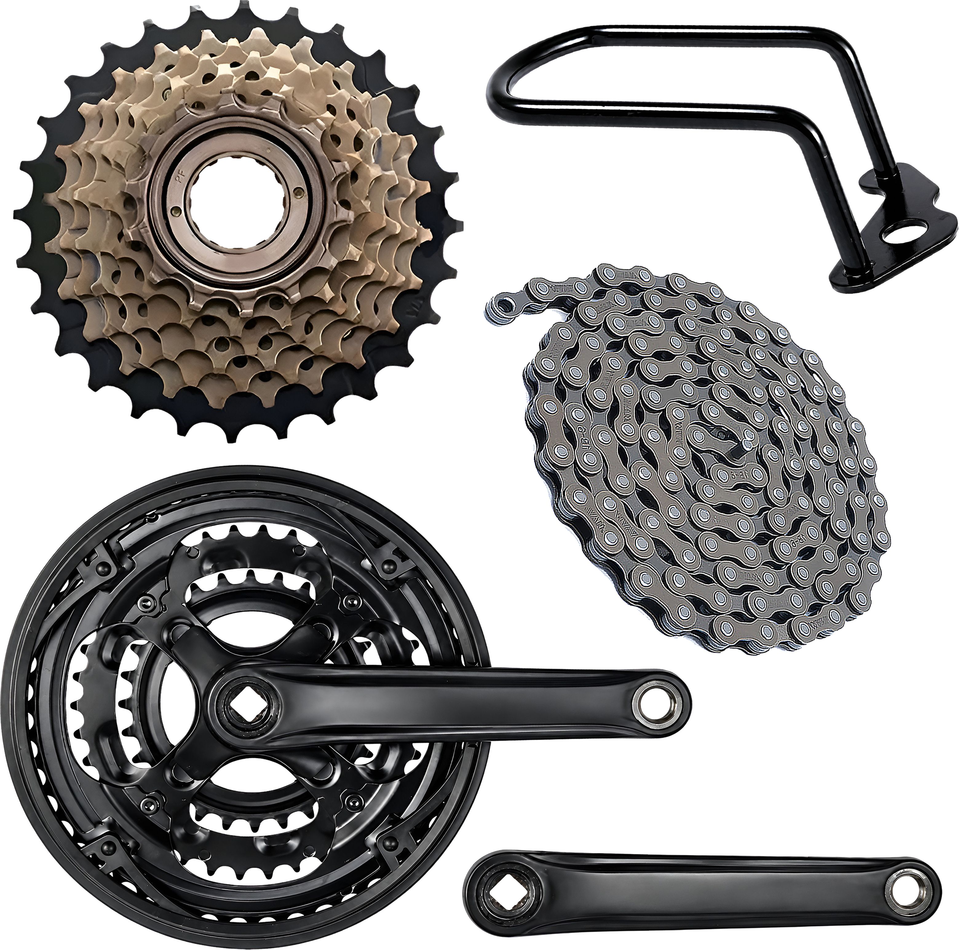 razaiq Bicycle Front Crankset Kit with Cassette, Chain & Derailleur Protector Mountain Bike, Racing Bike, Road Bicycle Wheel-picture-40