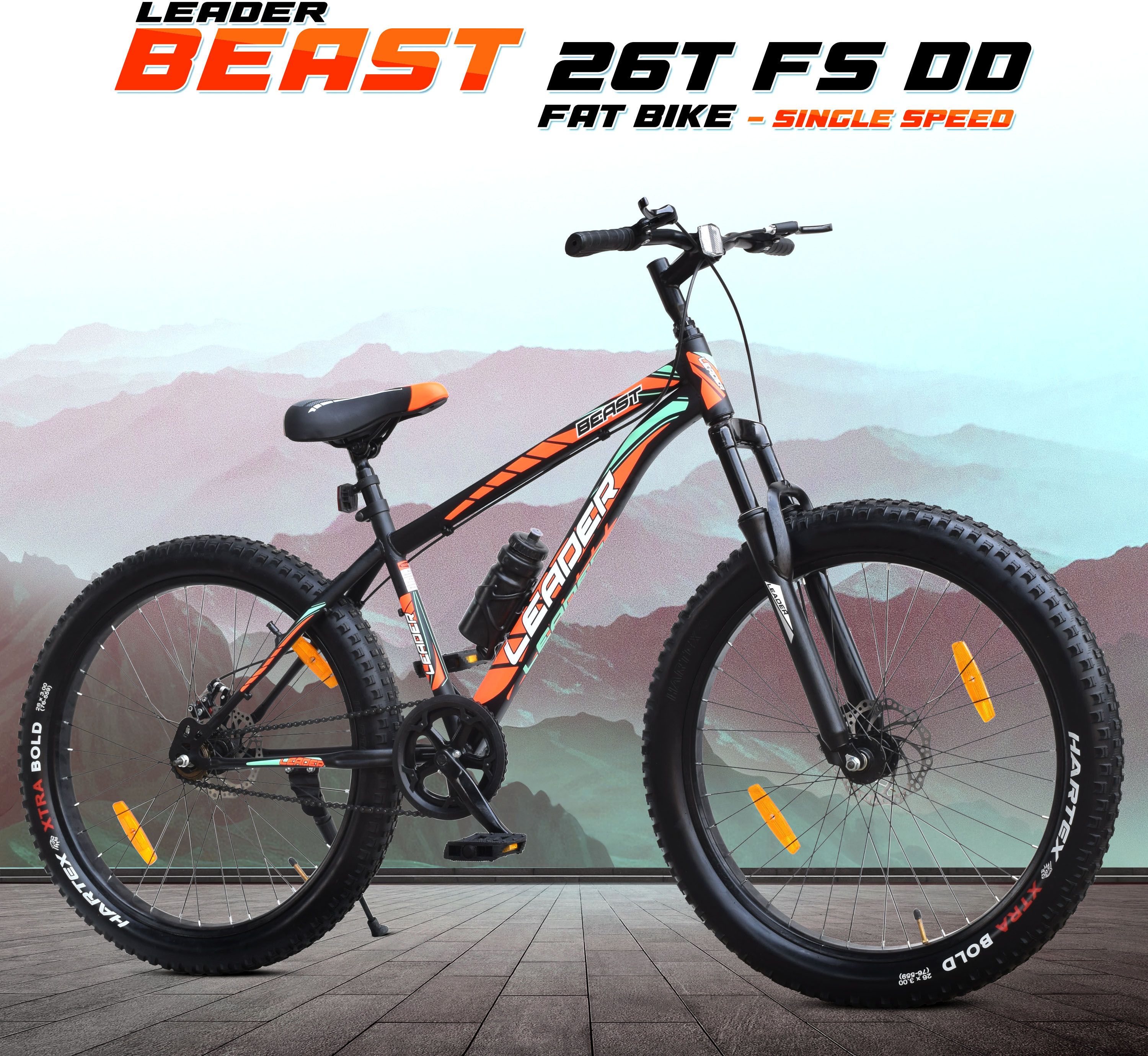 leader Beast 26x3.00 Fat Tire Bicycle | MTB Bike with Front Suspension,Dual Disc Brakes 26 T (inch) Hybrid Cycle/City Bike-picture-11