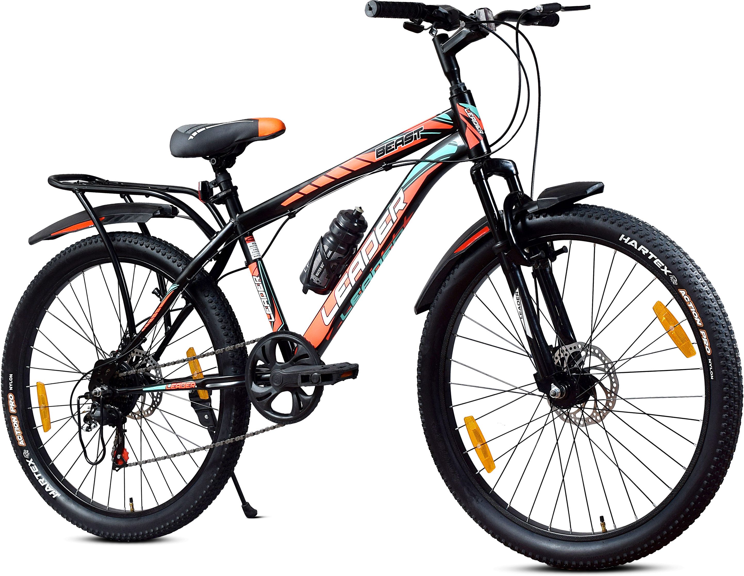 leader Beast 24T IBC Premium Cycle for Kids with inbuilt Carrier, Dual Disc Brakes, 24 T (inch) Mountain Cycle-picture-1