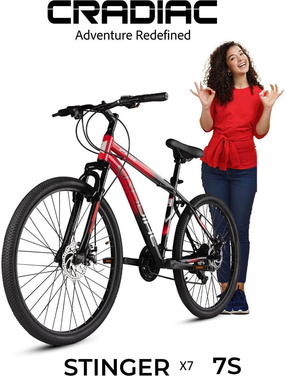 STINGER X7 - 7 Speed | Fully Fitted | Suspension Fork | Dual Disc 29 T (inch) Mountain Cycle-image-14