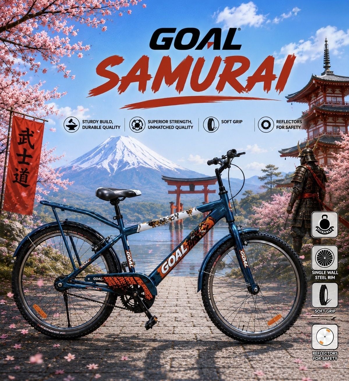 SAMURAI|| RIGID FORK|| 26T BICYCLE FOR MEN|| SINGLE SPEED MTB 26 T (inch) Mountain Cycle-image-33
