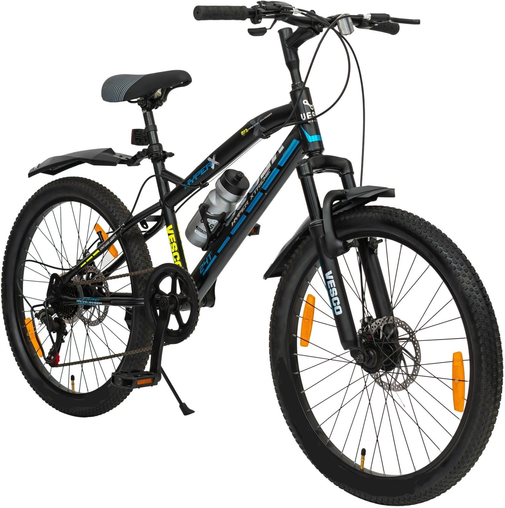 vesco HYPER-X Kids Bicycle 7 Speed Gear for Boys & Girls 9 to 13 age 24 T (inch) Mountain Cycle-picture-10