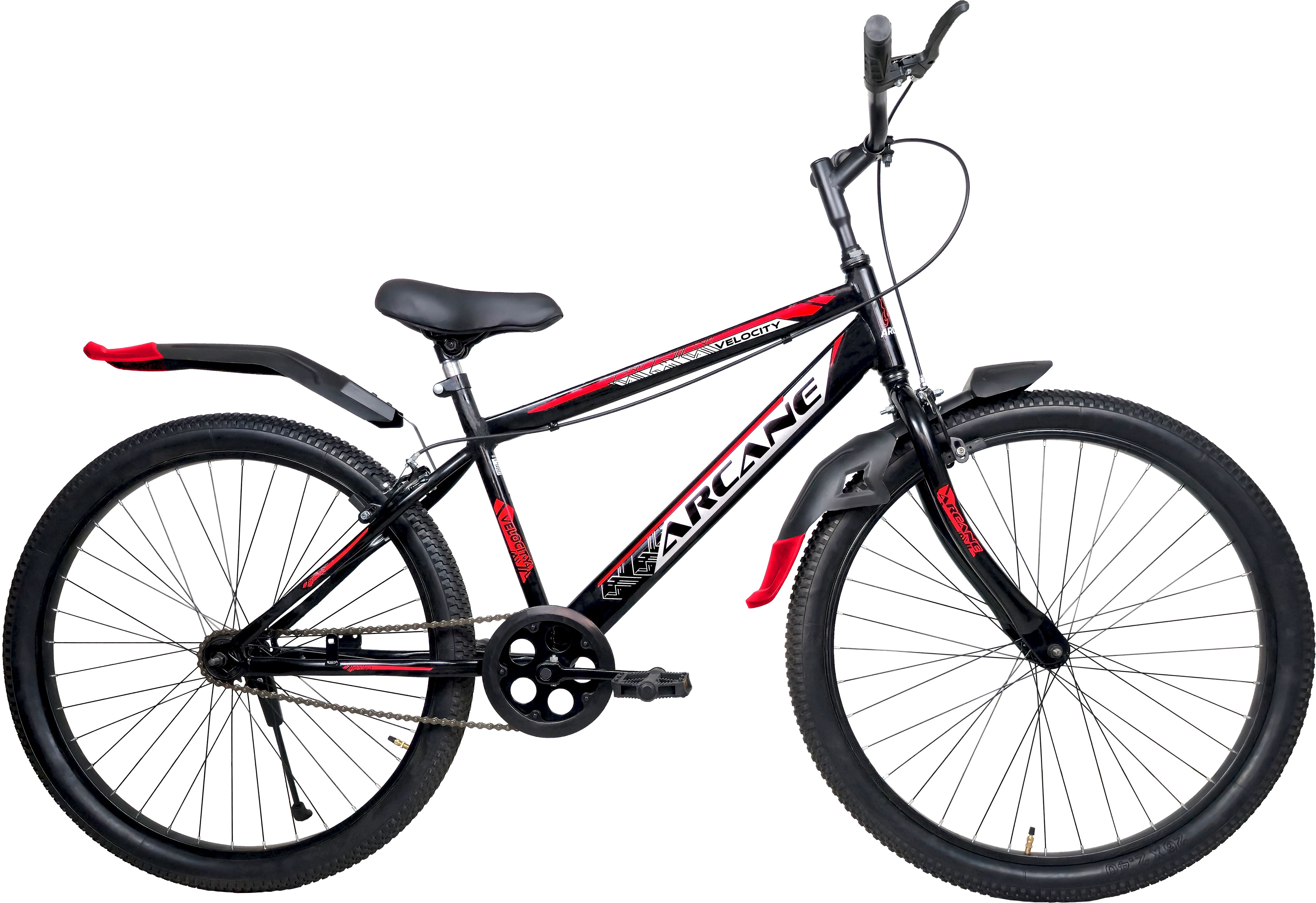 Velocity 26T Premium City Bike | Non Gear Single Speed Bicycle for Adults 26 T (inch) Hybrid Cycle/City Bike-image-27