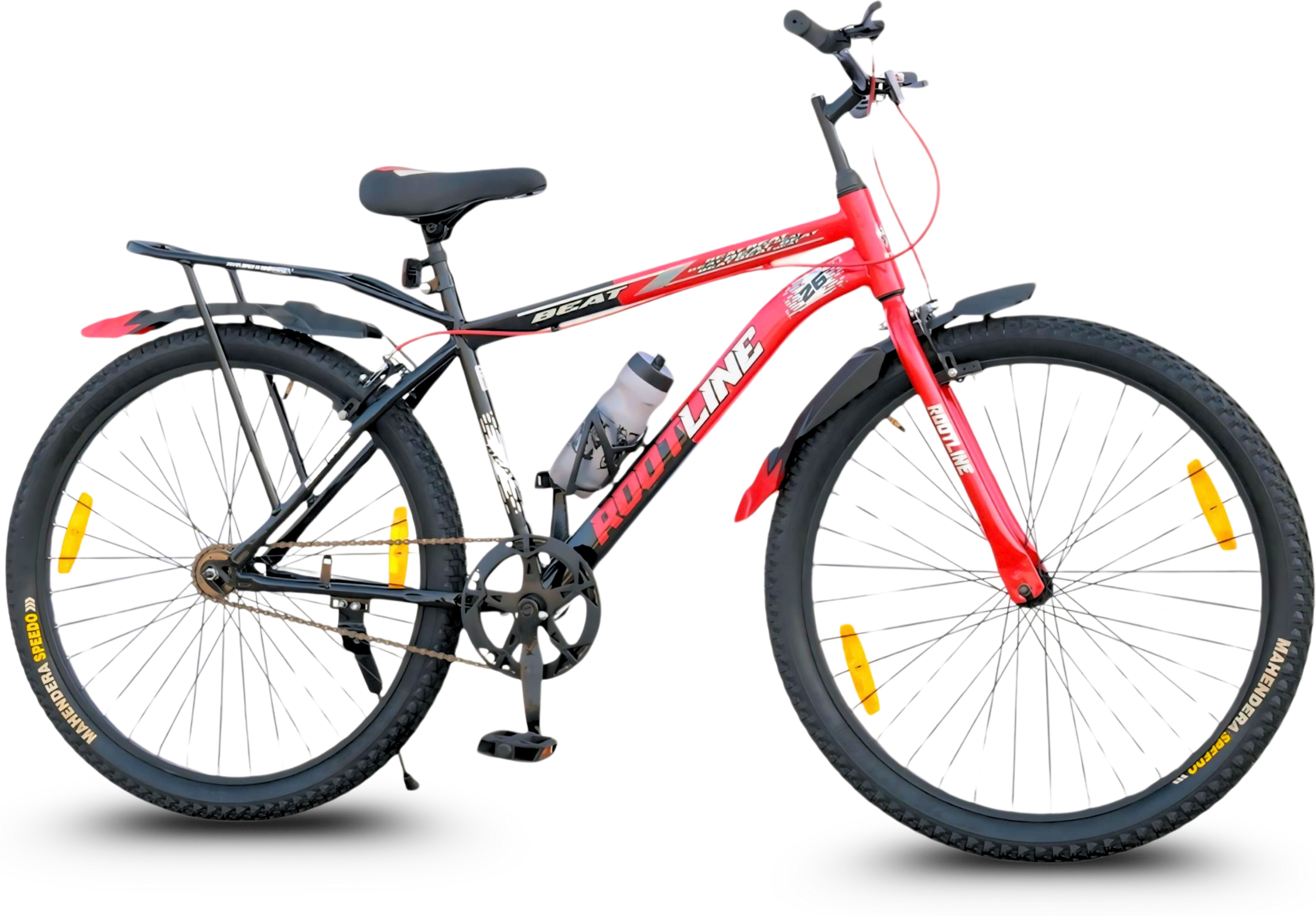 BEAT 26T Mountain Single Speed Red & Black 26 T (inch) Mountain Cycle-image-43