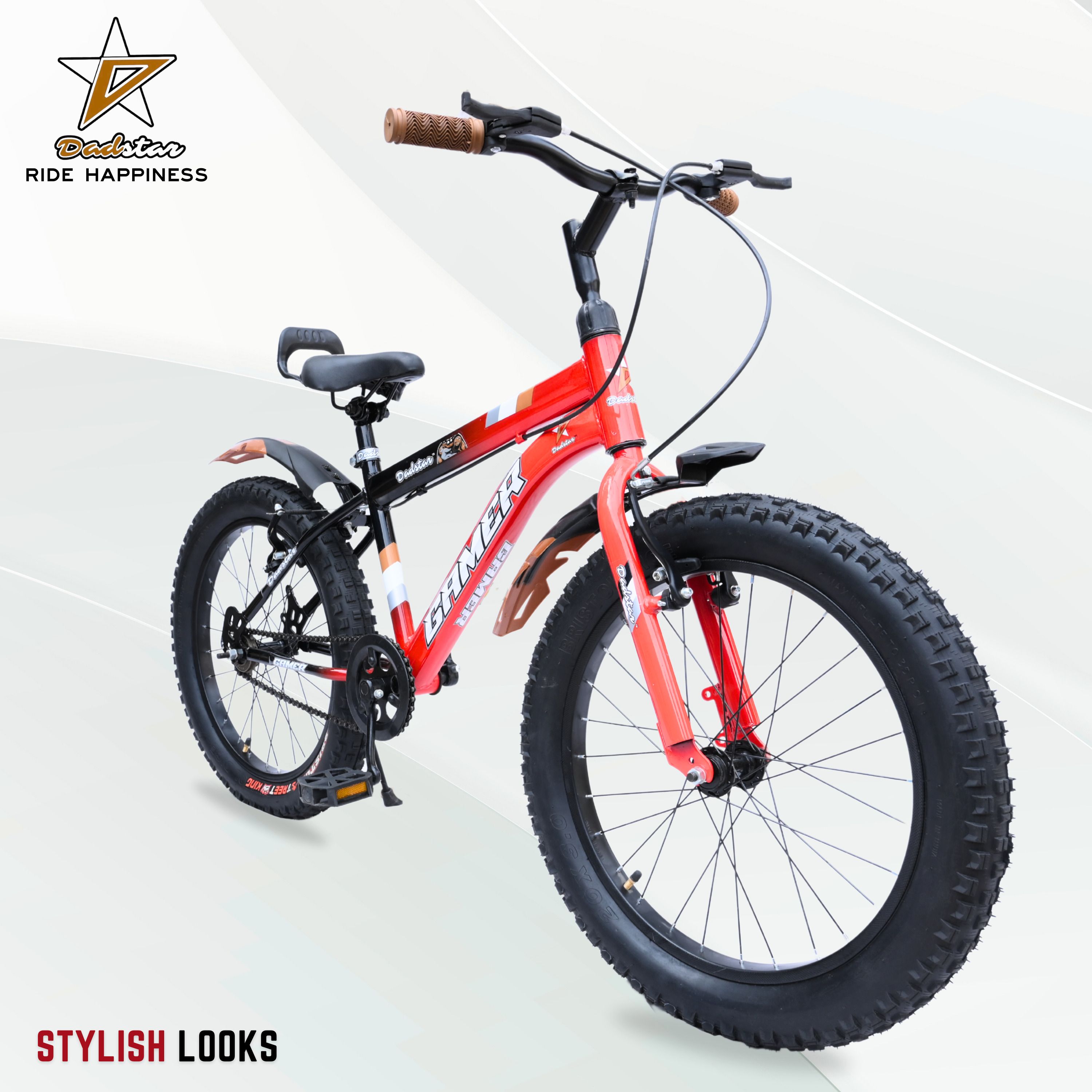 GAMER 20 INCH FAT TYRE 20.300 V BRAKE 20T SPORTY KIDS CYCLE RED COLOUR 20 T (inch) Road Cycle-image-26