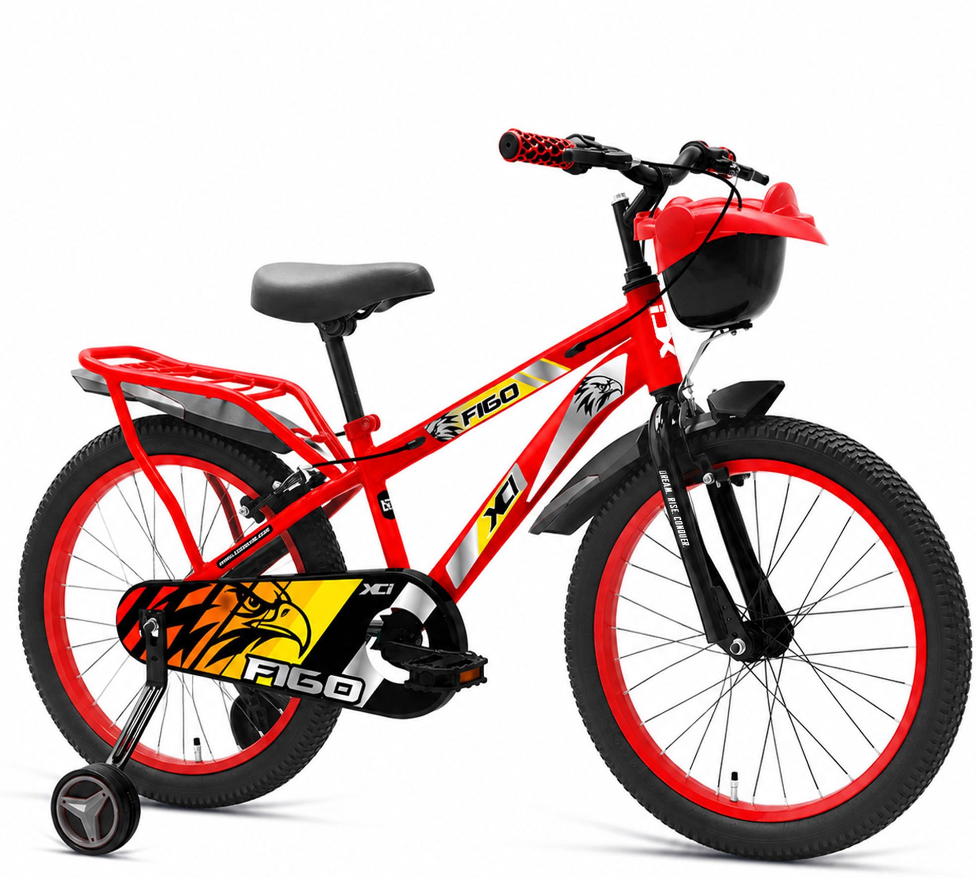 Figo 20T Kids bicycle with Balance Wheel, Basket 20 T (inch) BMX Cycle-image-29