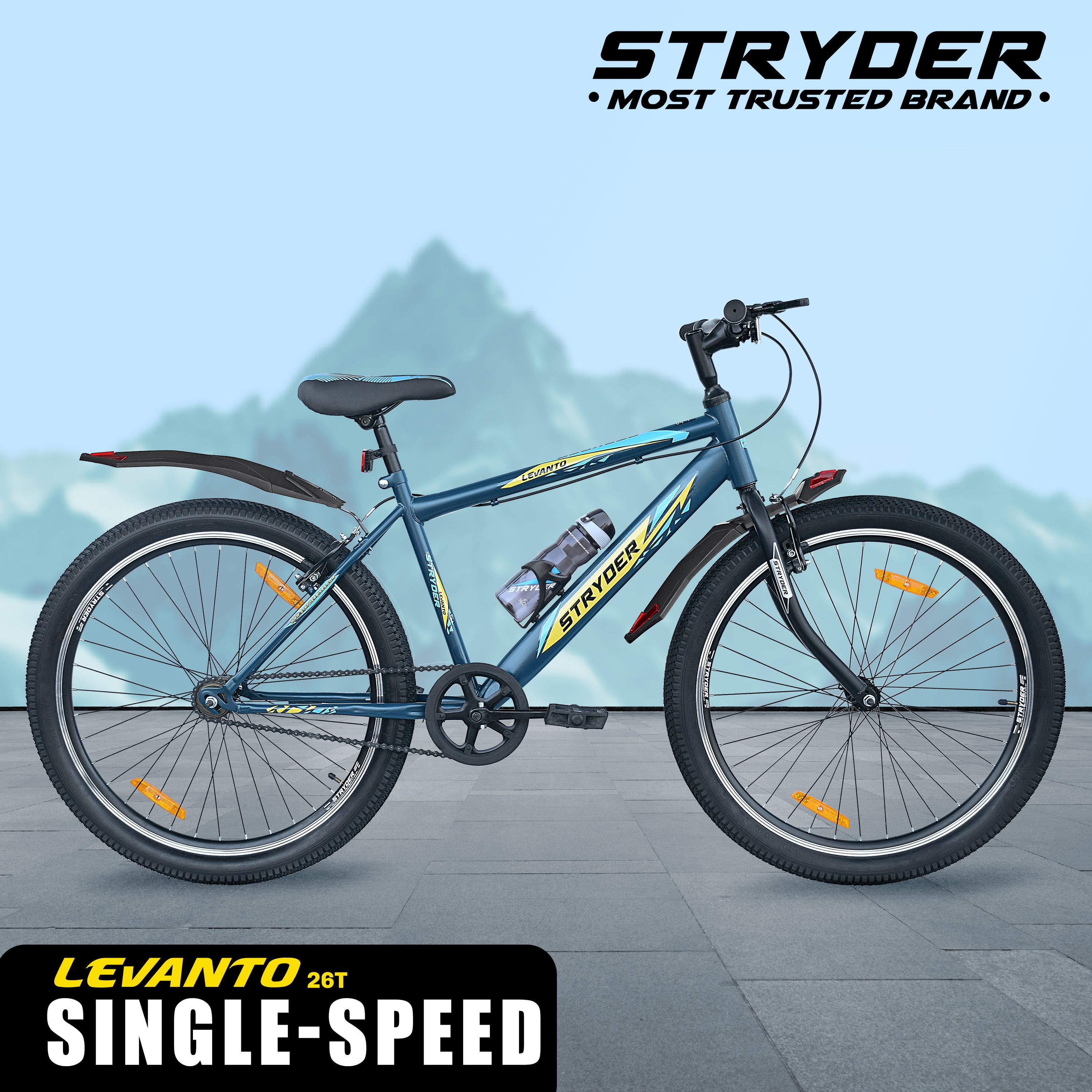 stryder Levanto 26” MTB Cycle - Durable & Stylish Ride with Disc Brake | 26 T (inch) Mountain Cycle-picture-24